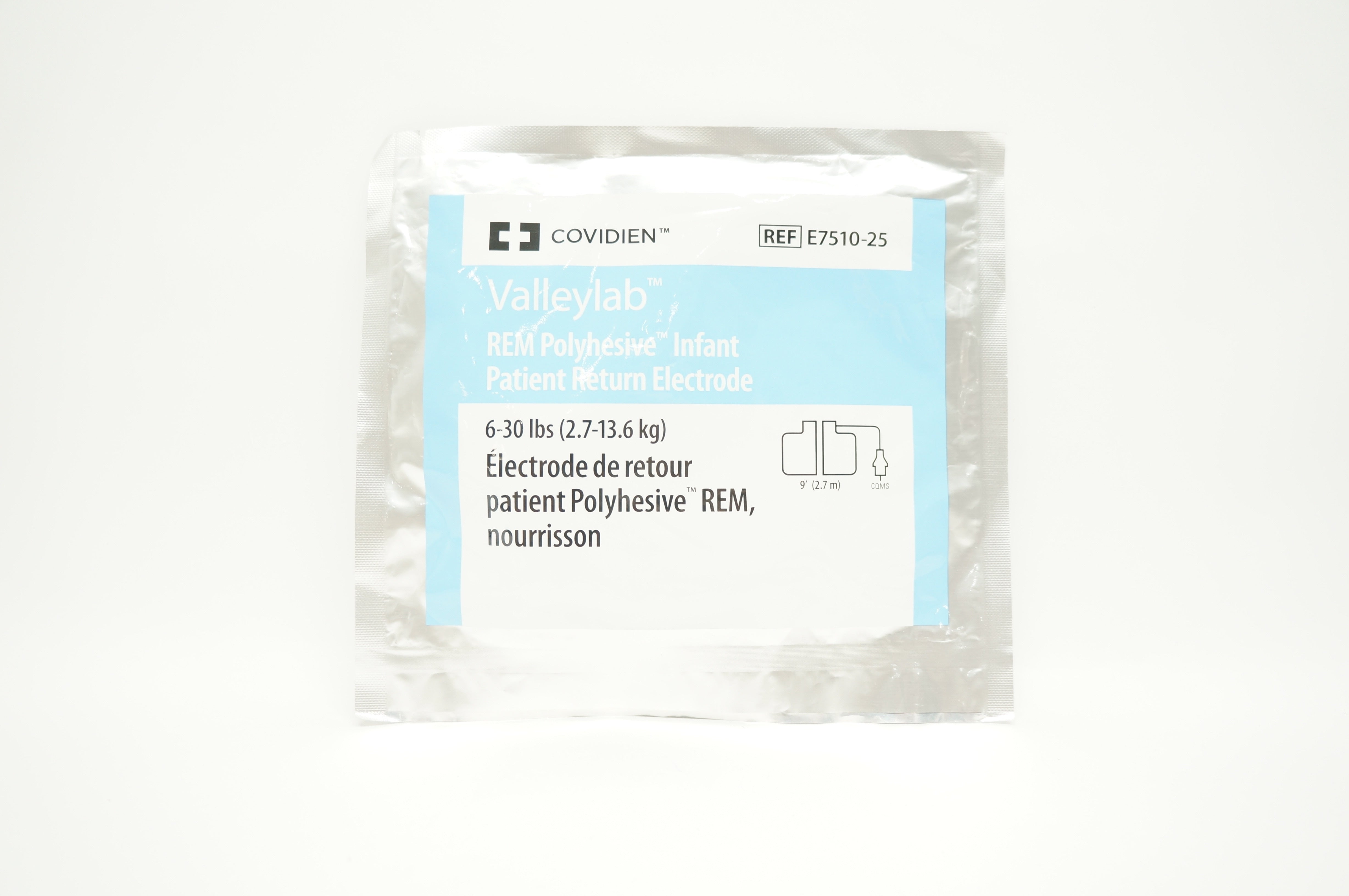 Covidien E7510-25 Valleylab REM Polyhesive Infant Return Electrode 6-30lbs (x)