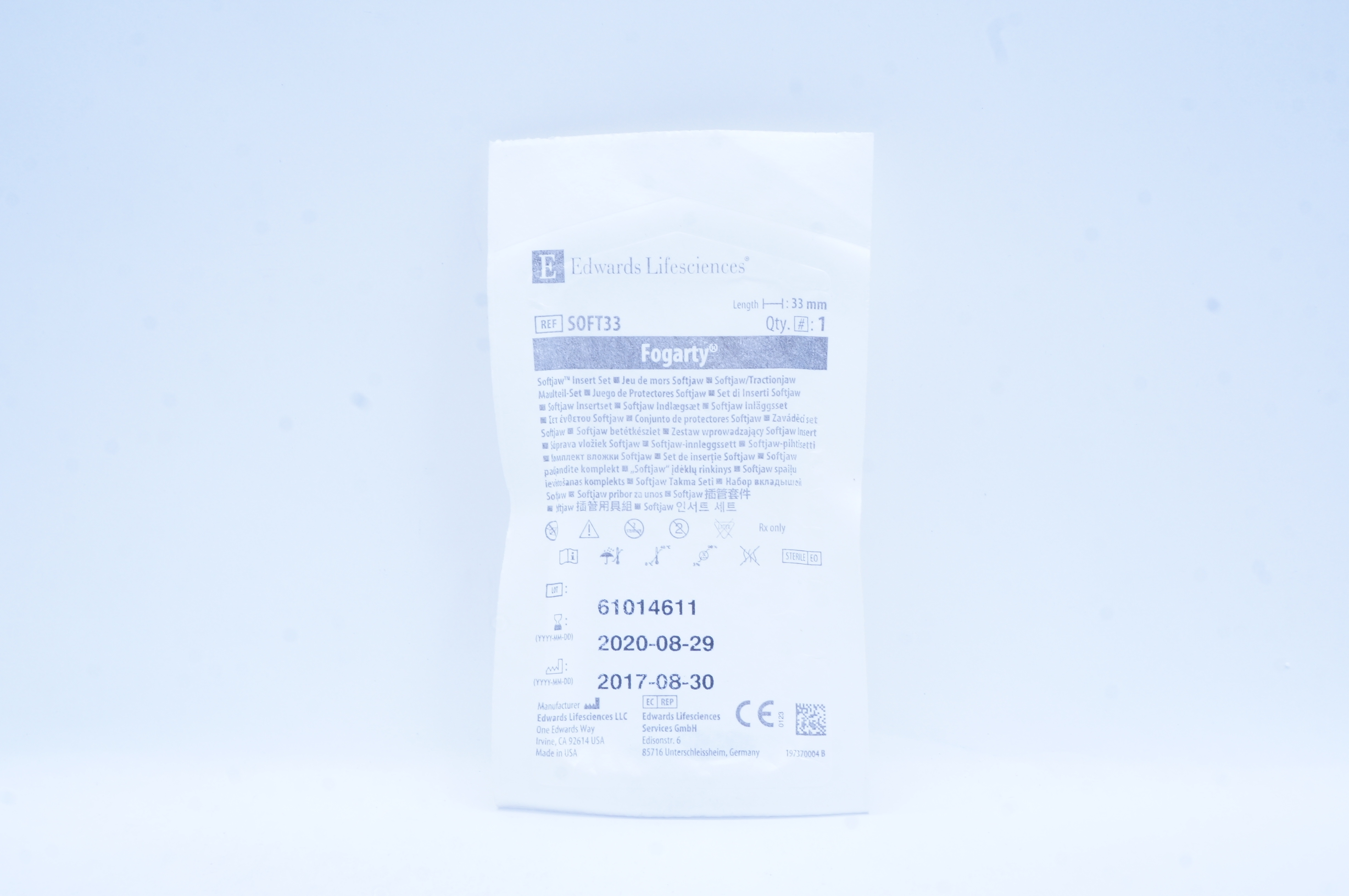 Edwards Lifesciences SOFT33 Fogarty Softjaw Insert Set 33mm (x)