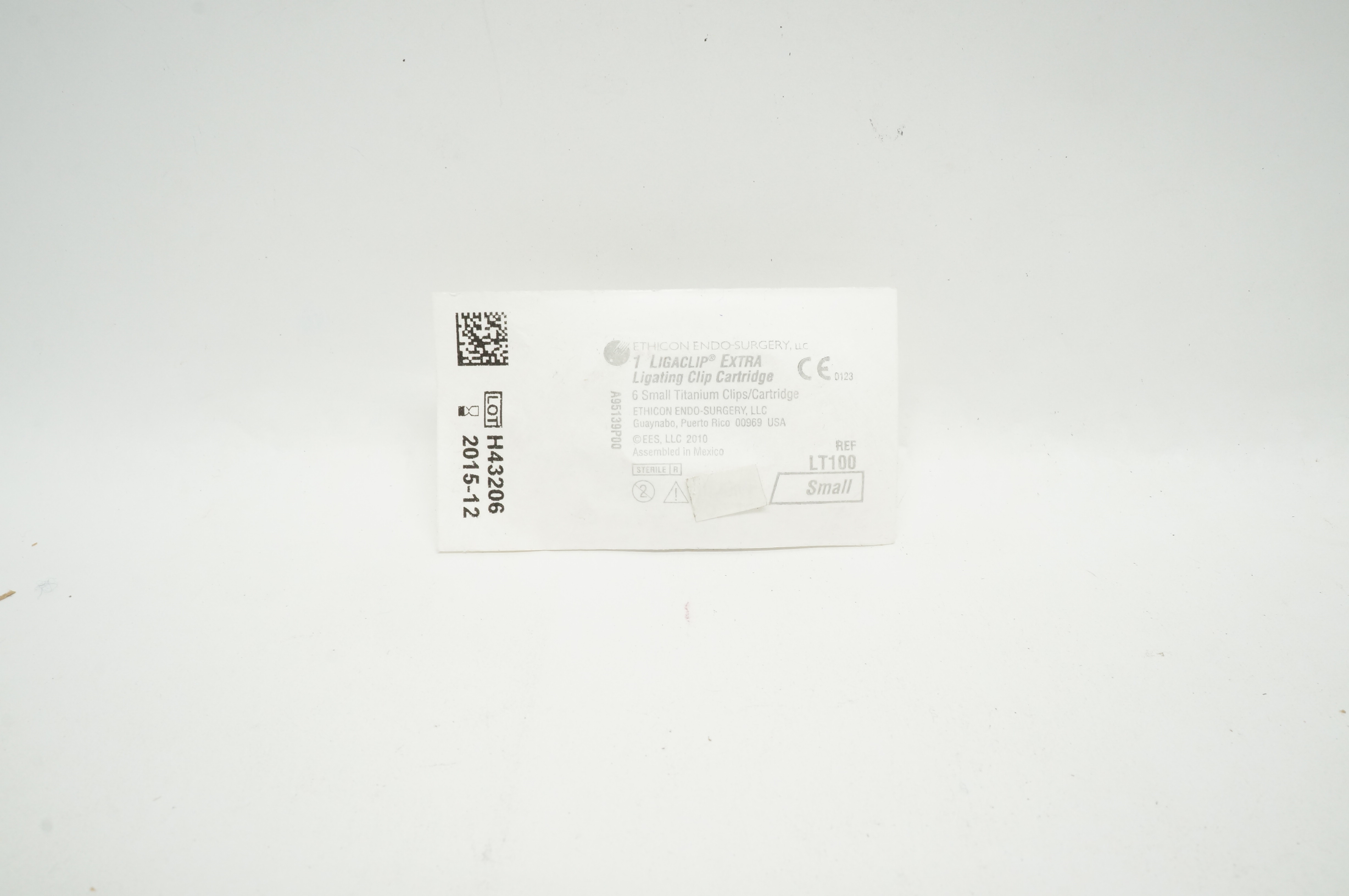 Ethicon LT100 Ligaclip Extra Ligating Clip Cartridge 6 Small Titanium Clips (x)