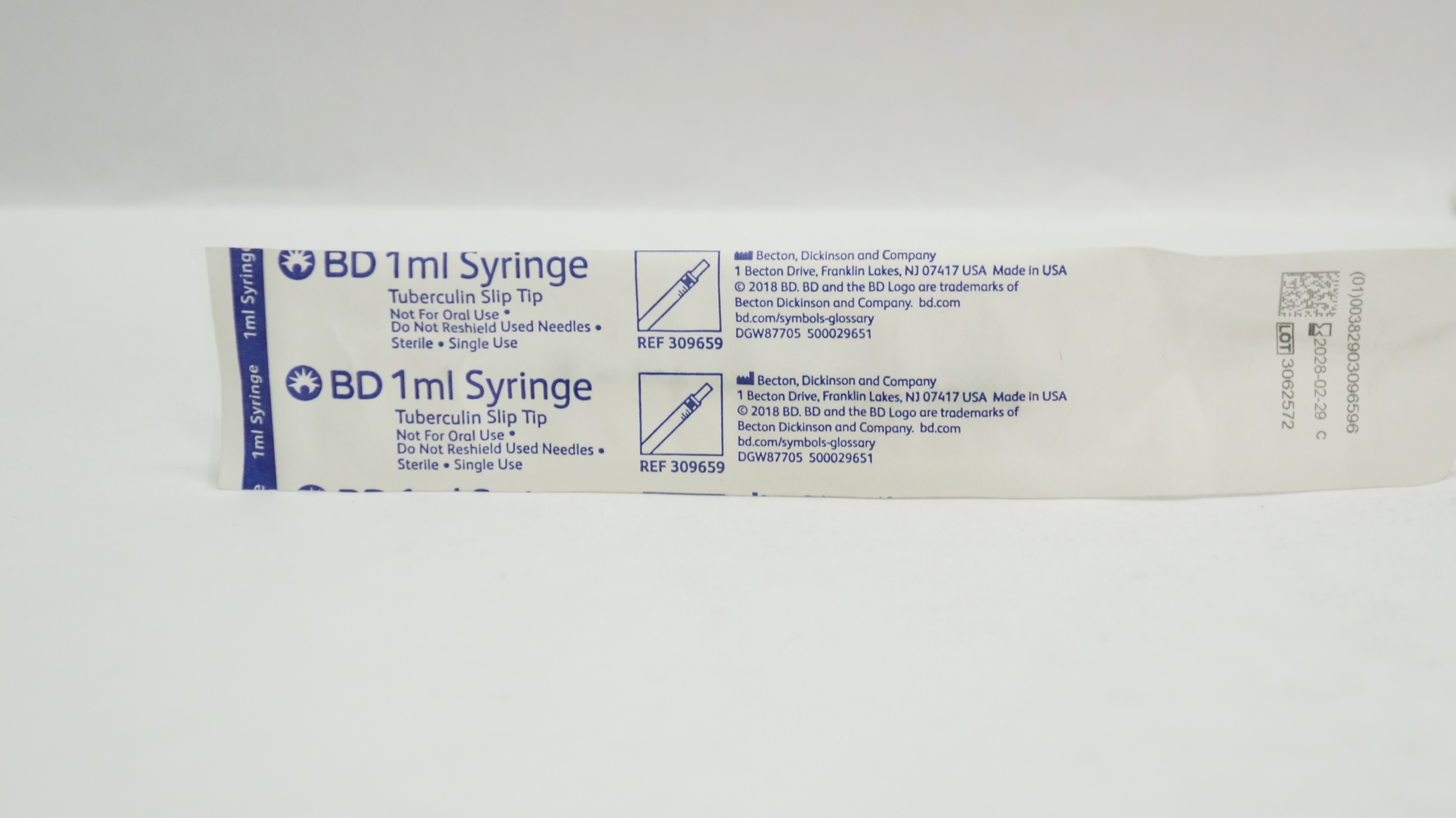 BD 309659 1ml Tuberculin Syringe, Slip Tip