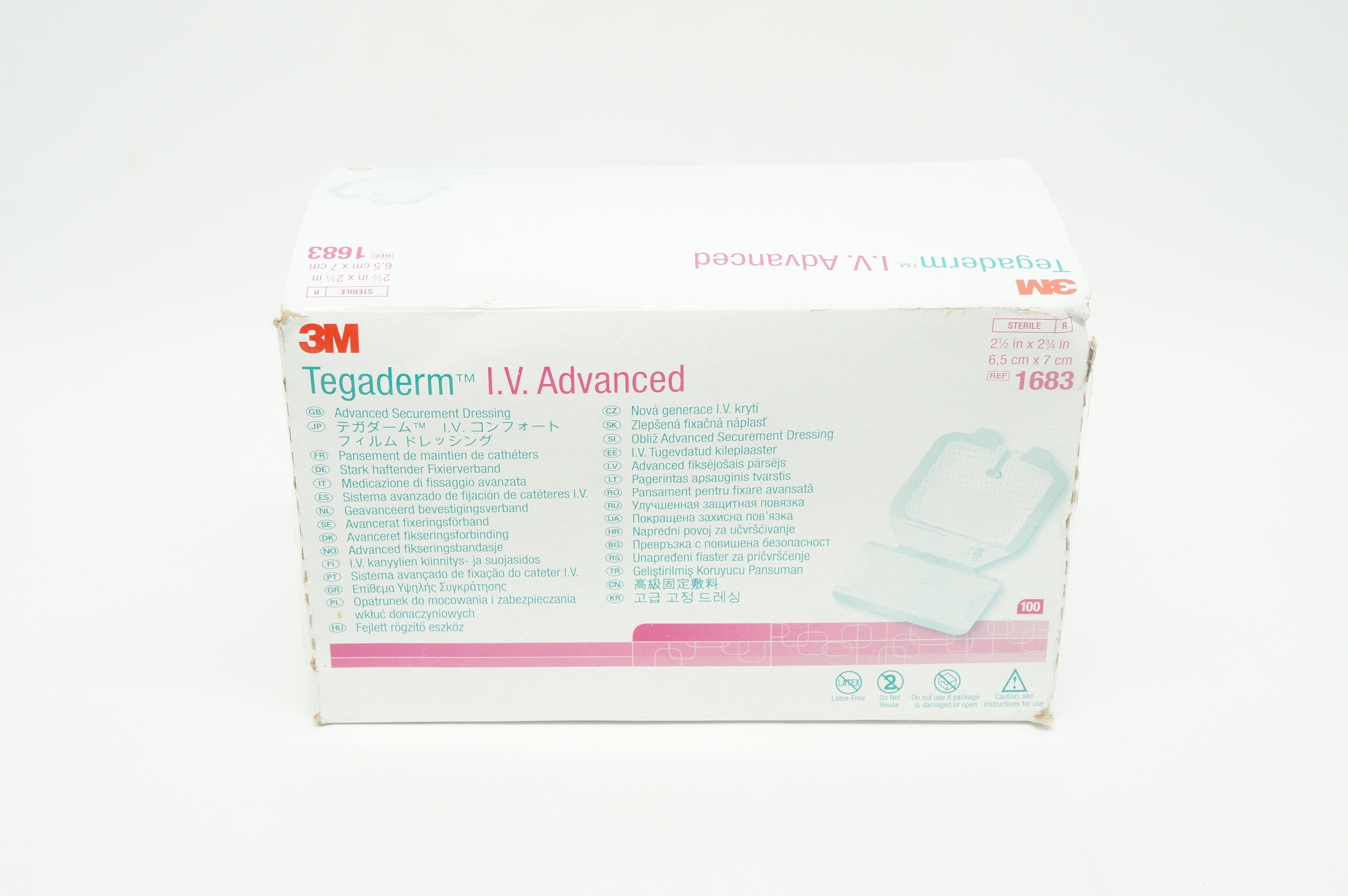 3M 1683 Tegaderm IV Advanced Securement Dressing 2 1/2x2 3/4inch(x