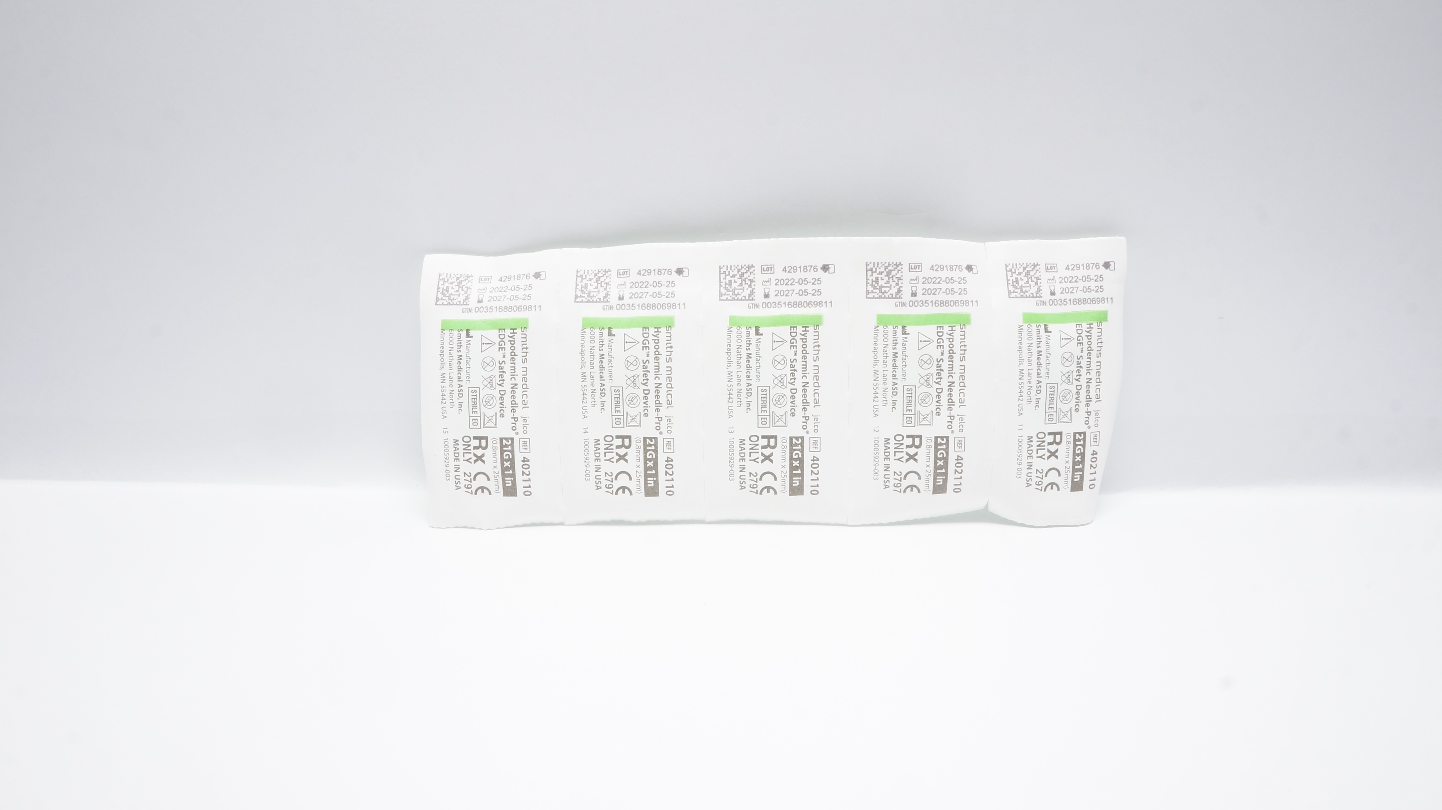 Smiths Medical 402110 Hypodermic Needle-Pro Ndle 21G x 1in - Lot of 5