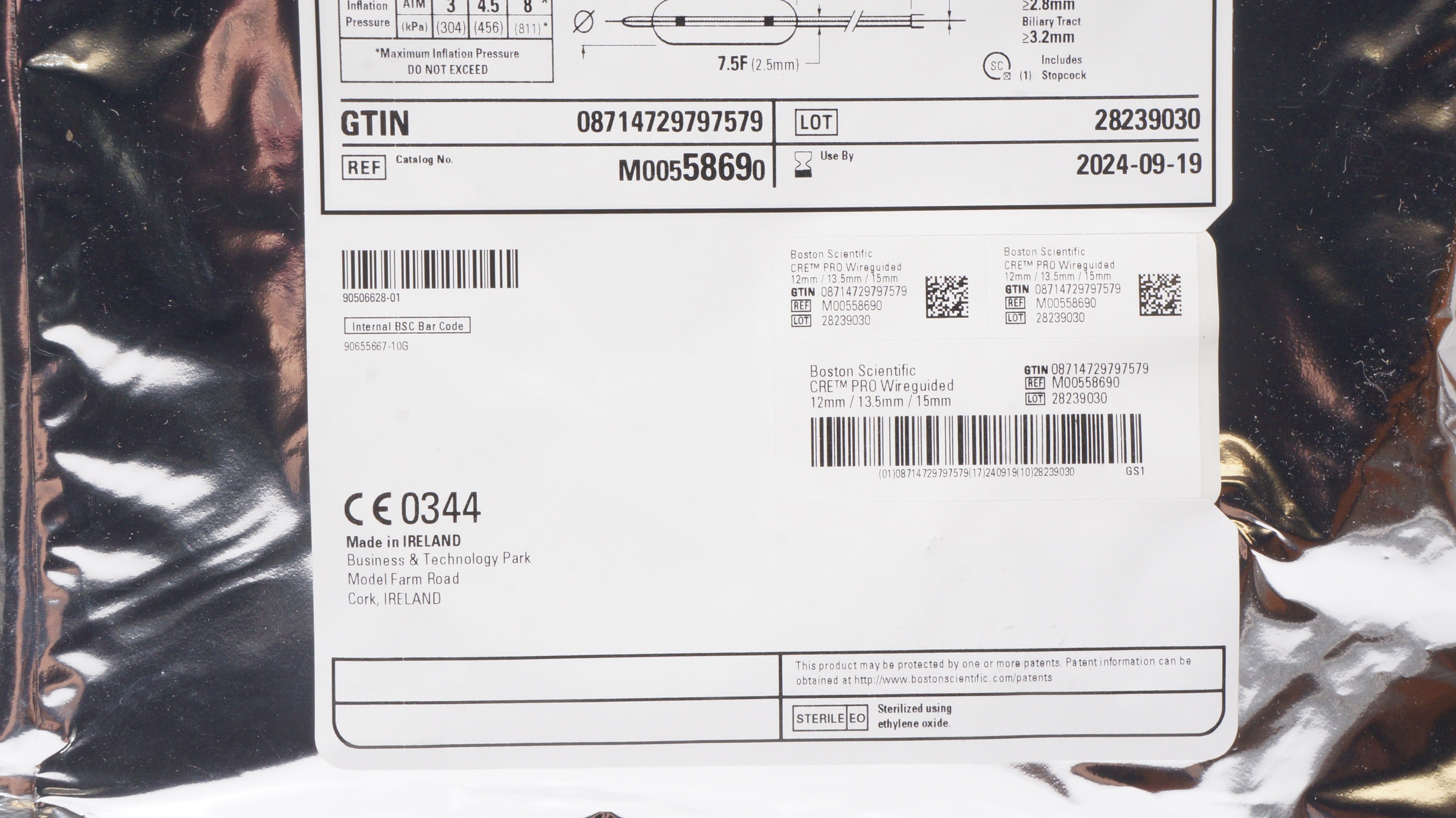 Boston Scientific M00558690 Wireguided Balloon Dilatation Cath. 12