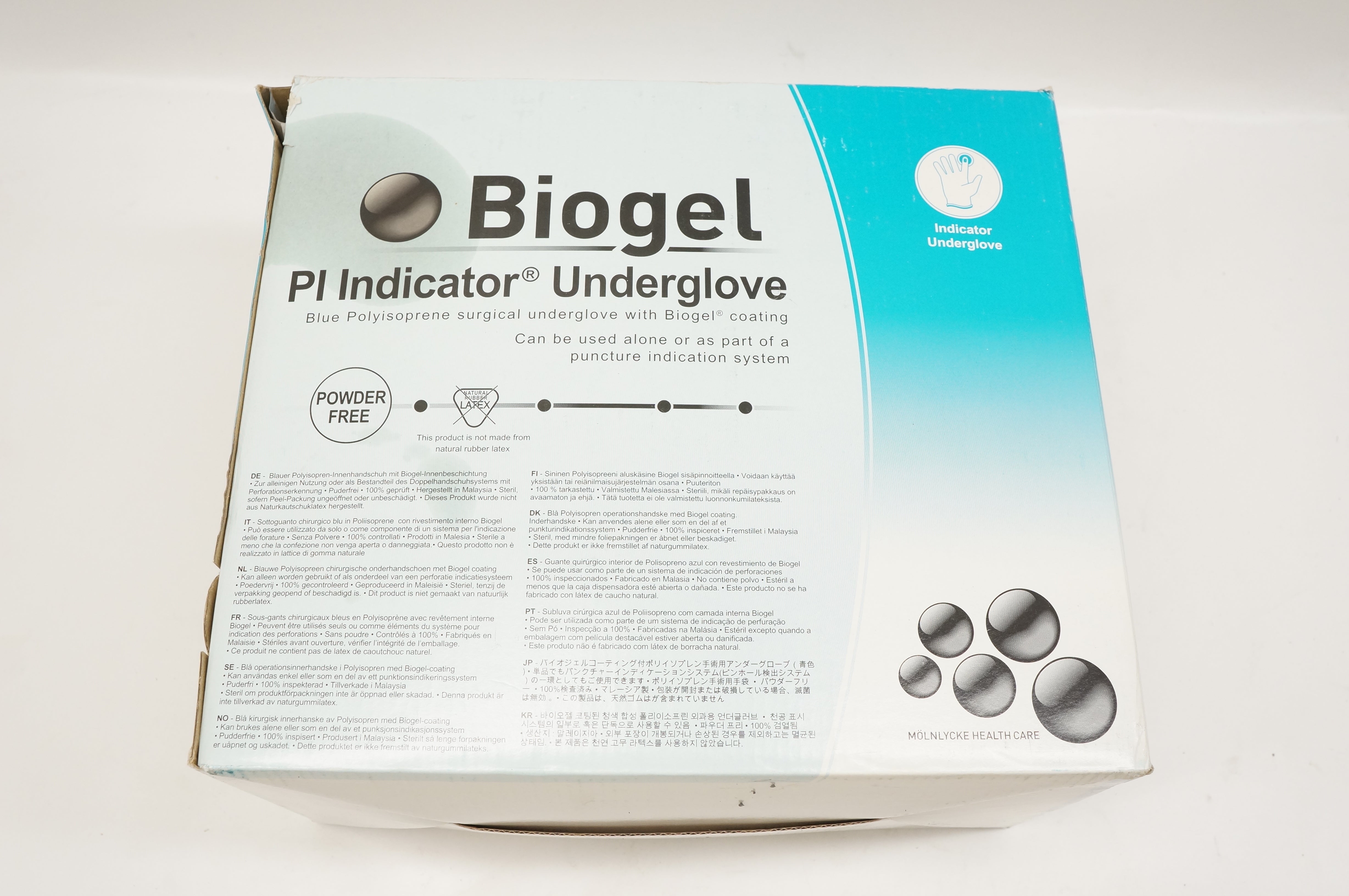 Molnlycke Health Care 41660-02 Biogel Pl Indicator Underglove, 6 (x) - Box of 50