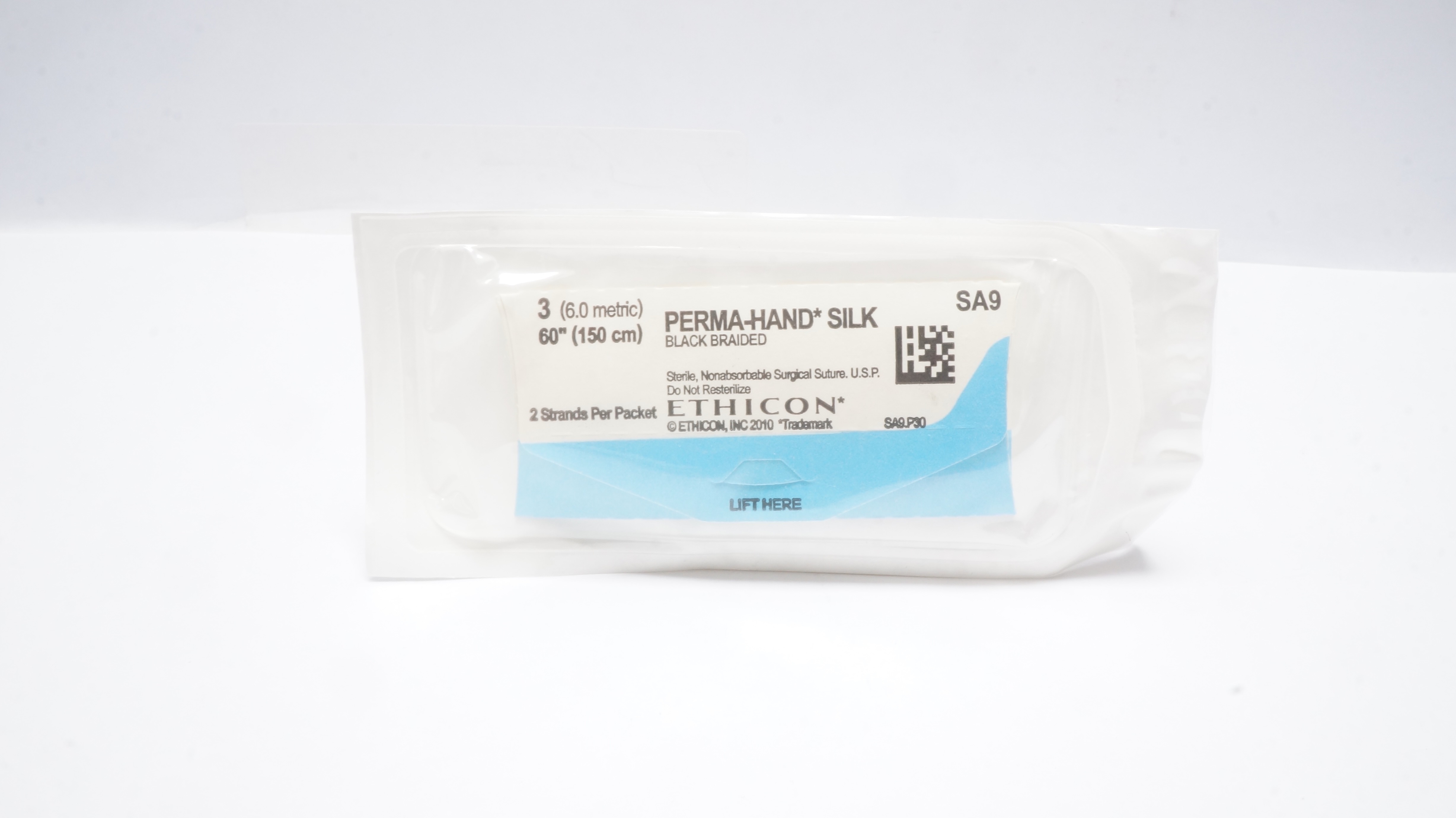 Ethicon SA9 3 Perma-Hand Silk Blak Braided 60In - Pack of 2 Stands