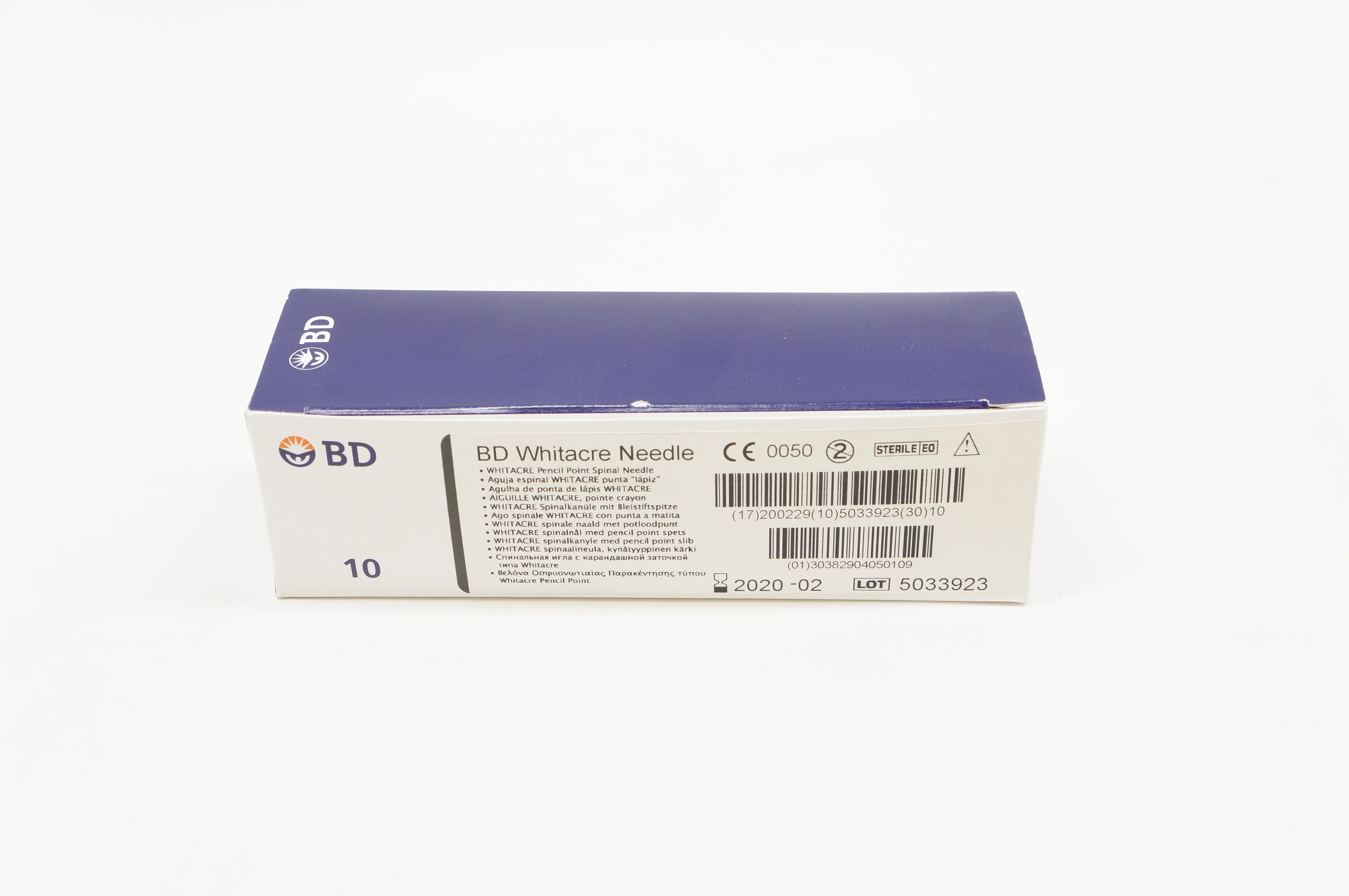 BD 405010 Whitacre Ndle 22Ga x 3.50inch (x) - Box of 10