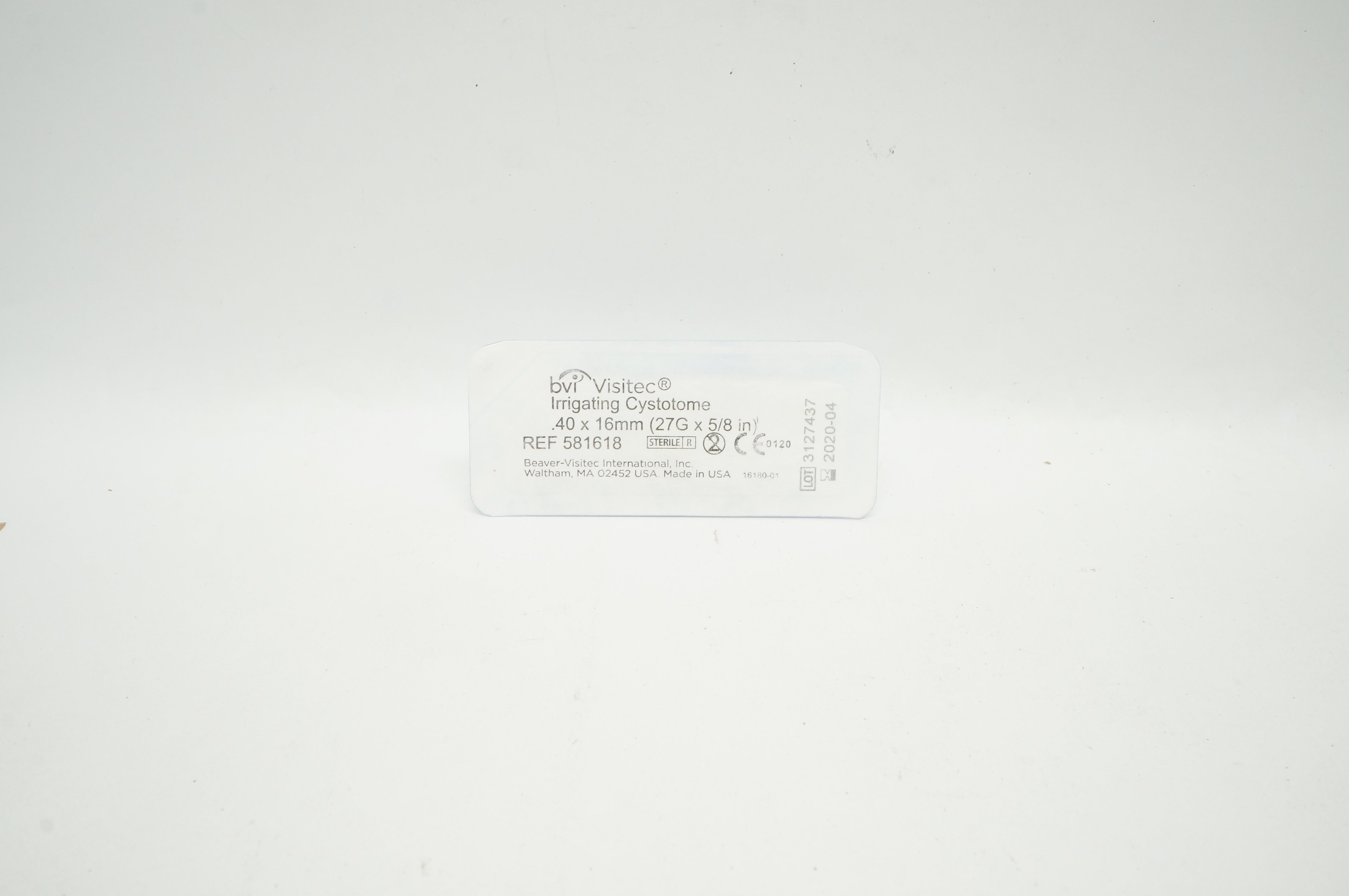 BVI 581618 Visitec Irrigating Cystotome Formed 27G x 5/8inch (x)