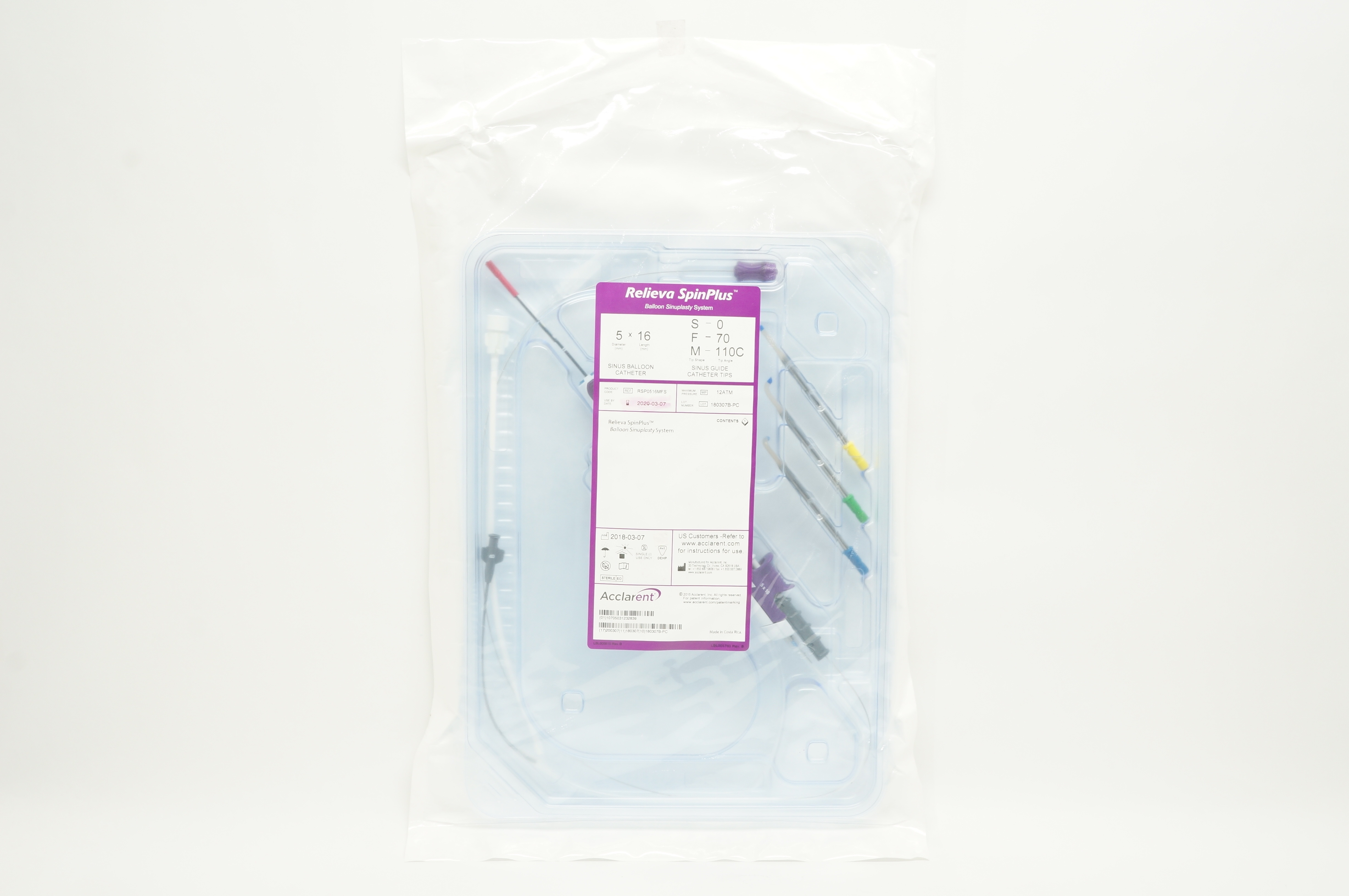 Acclarent RSP0516MFS Relieva SpinPlus Balloon Sinuplasty System 5mm x 16mm (x)