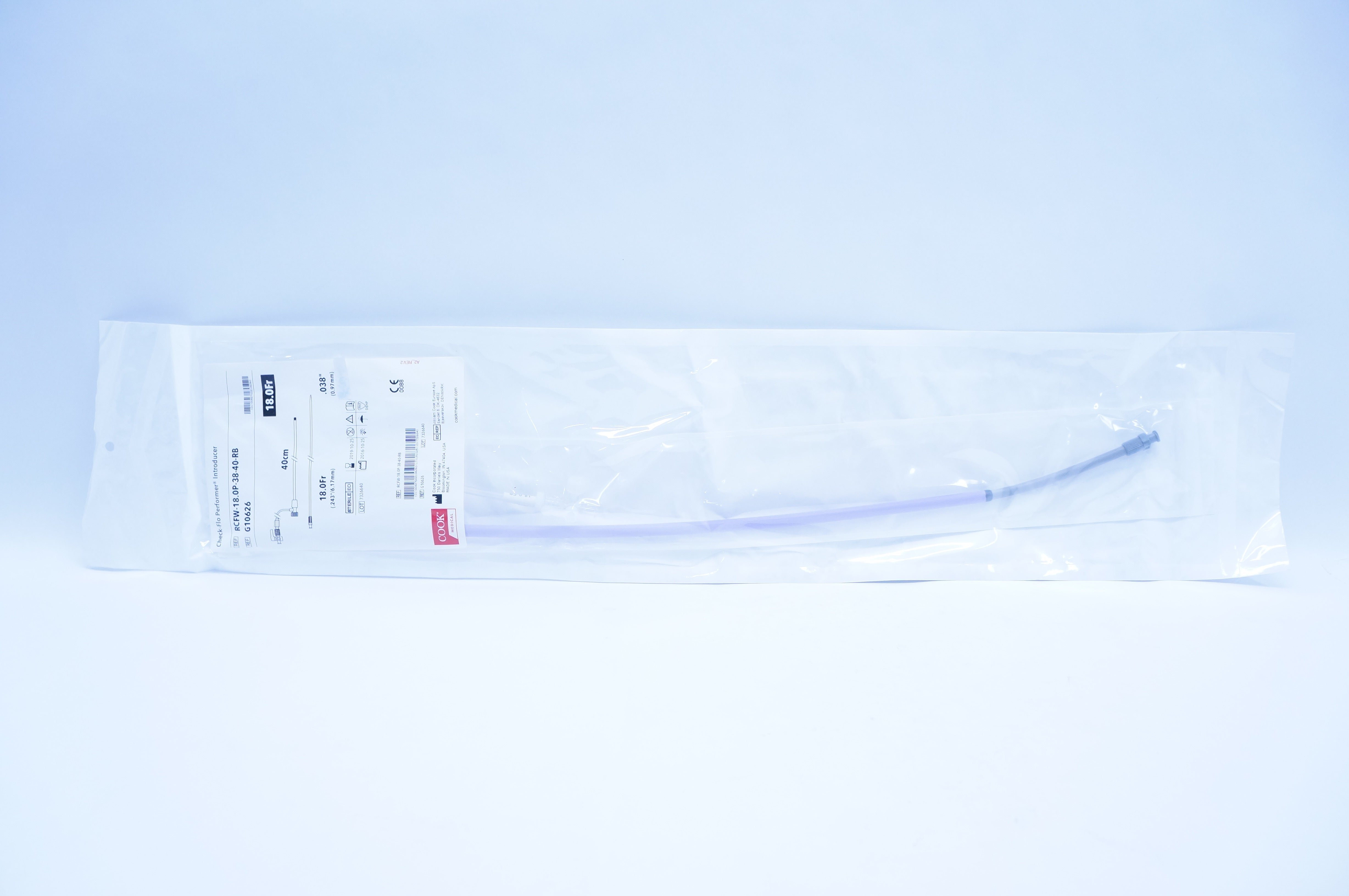 Cook Medical G10626 Check-Flo Performer Introducer 18.0Fr x .038 inch x ...