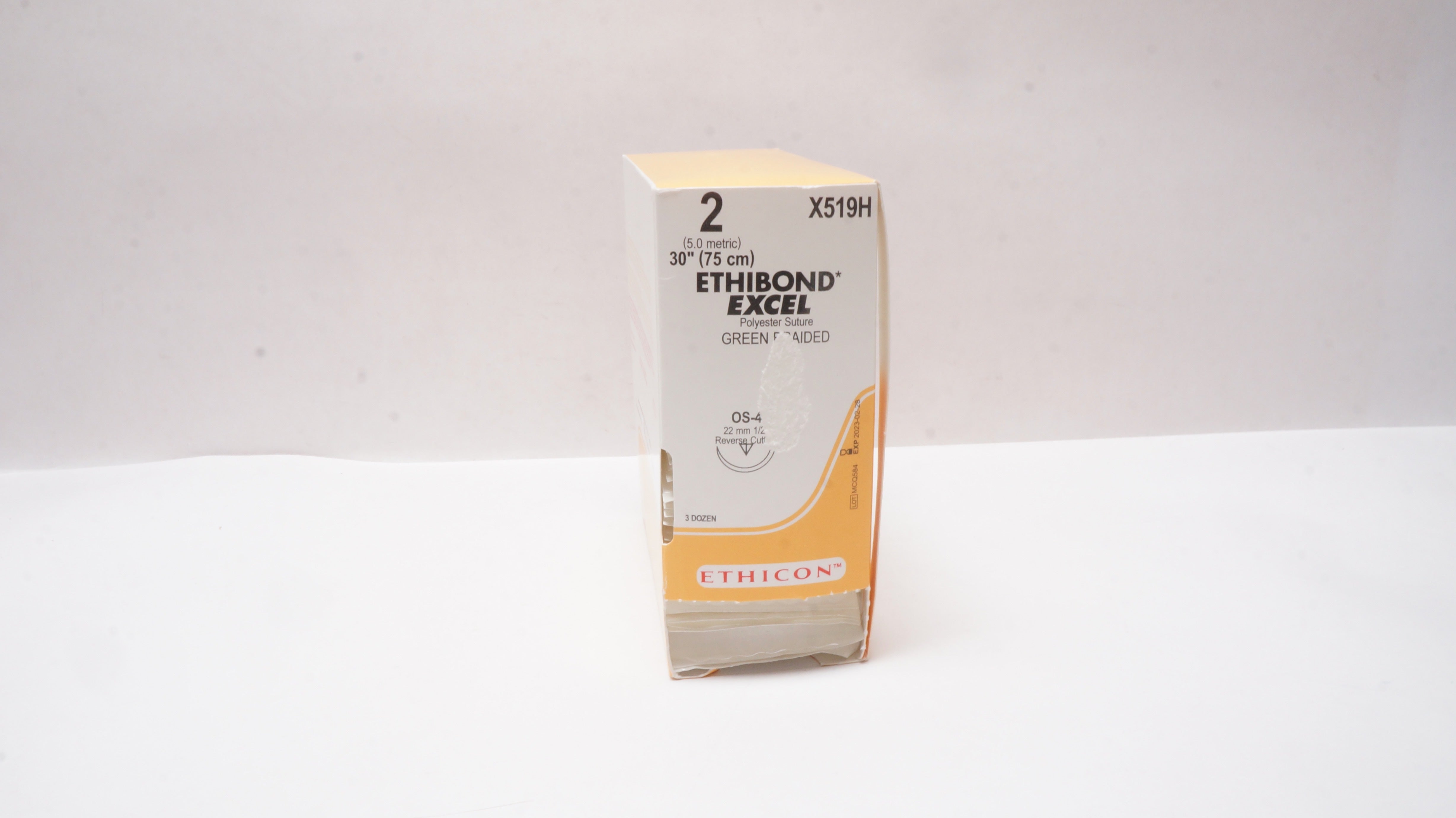 Ethicon X519H 2 ETHIBOND EXCEL, OS-4, 22mm 1/2c, 30inch (x) - Box of 30