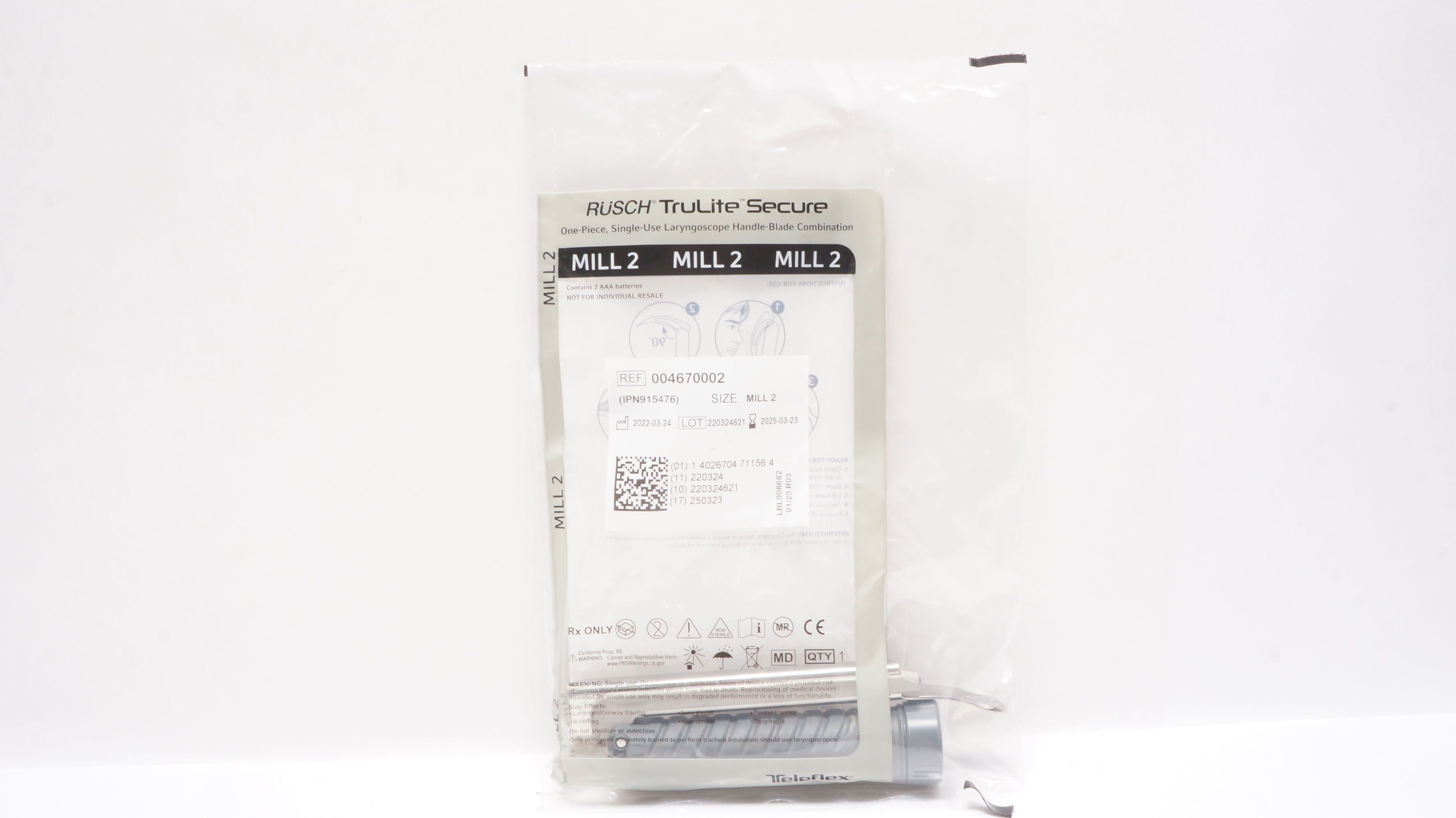 Teleflex 004670002 Rusch Secure Laryngoscope Handle-Blade Combination ...
