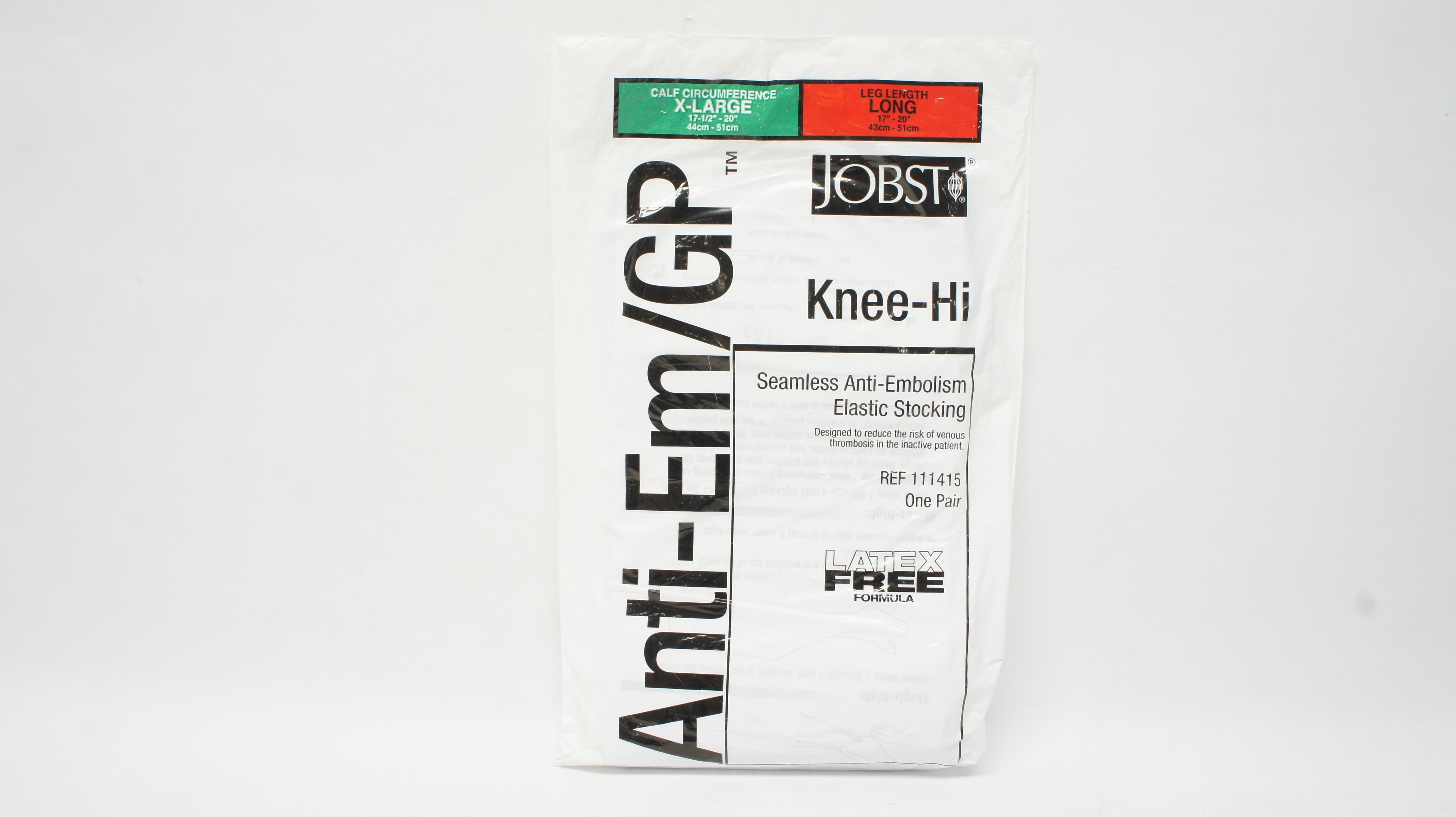 BSN Medical 111415 Anti-EM/GP Seamless Elastic Stockings, Knee-Hi, Long, X-Large