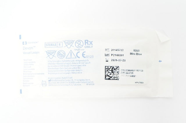 Covidien 31145702 6003 Mini Blue Devon Vessel Loops - Pack of 2