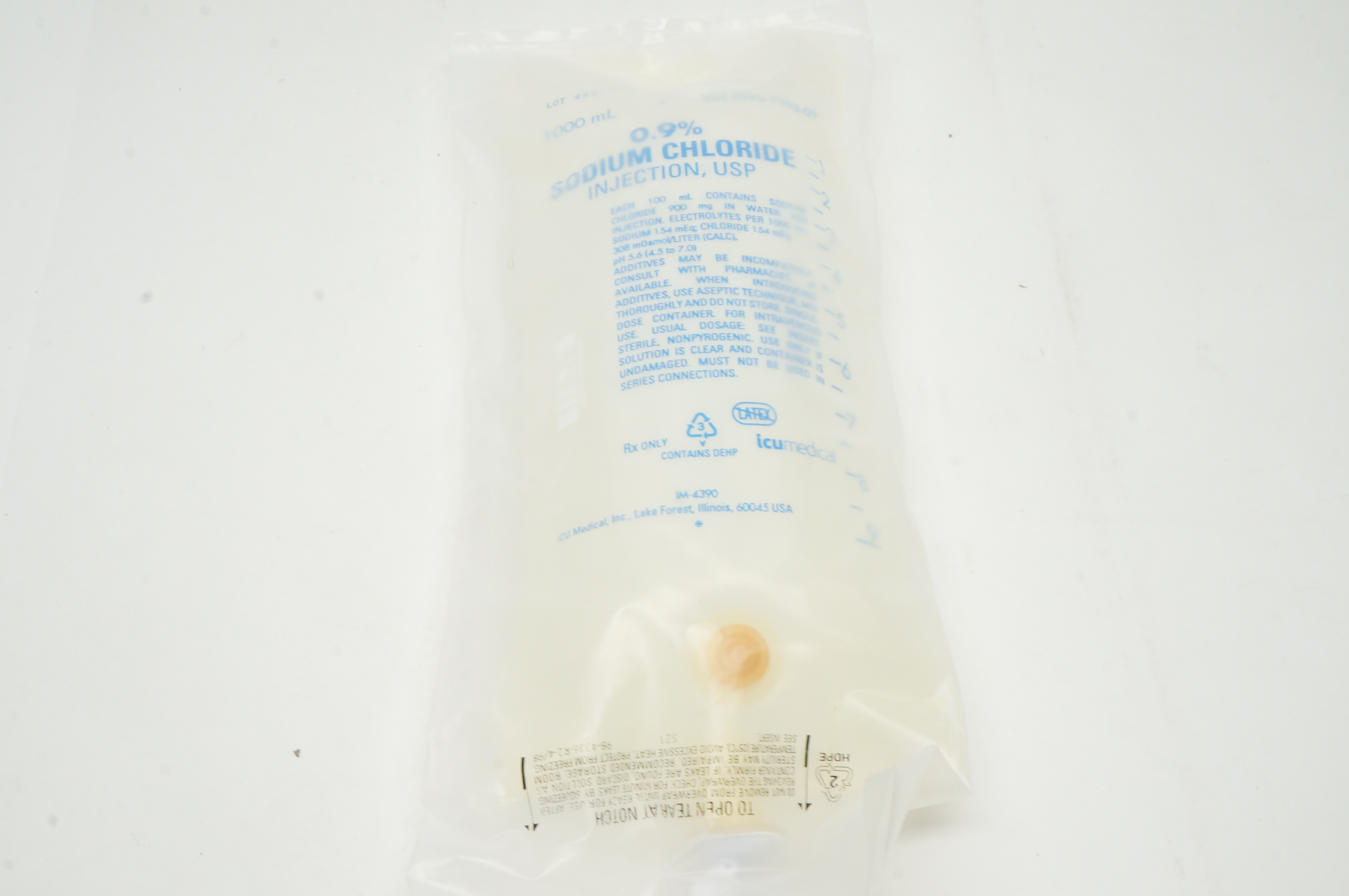 ICU Medical 0.9% Sodium Chloride Injection USP 1000ml