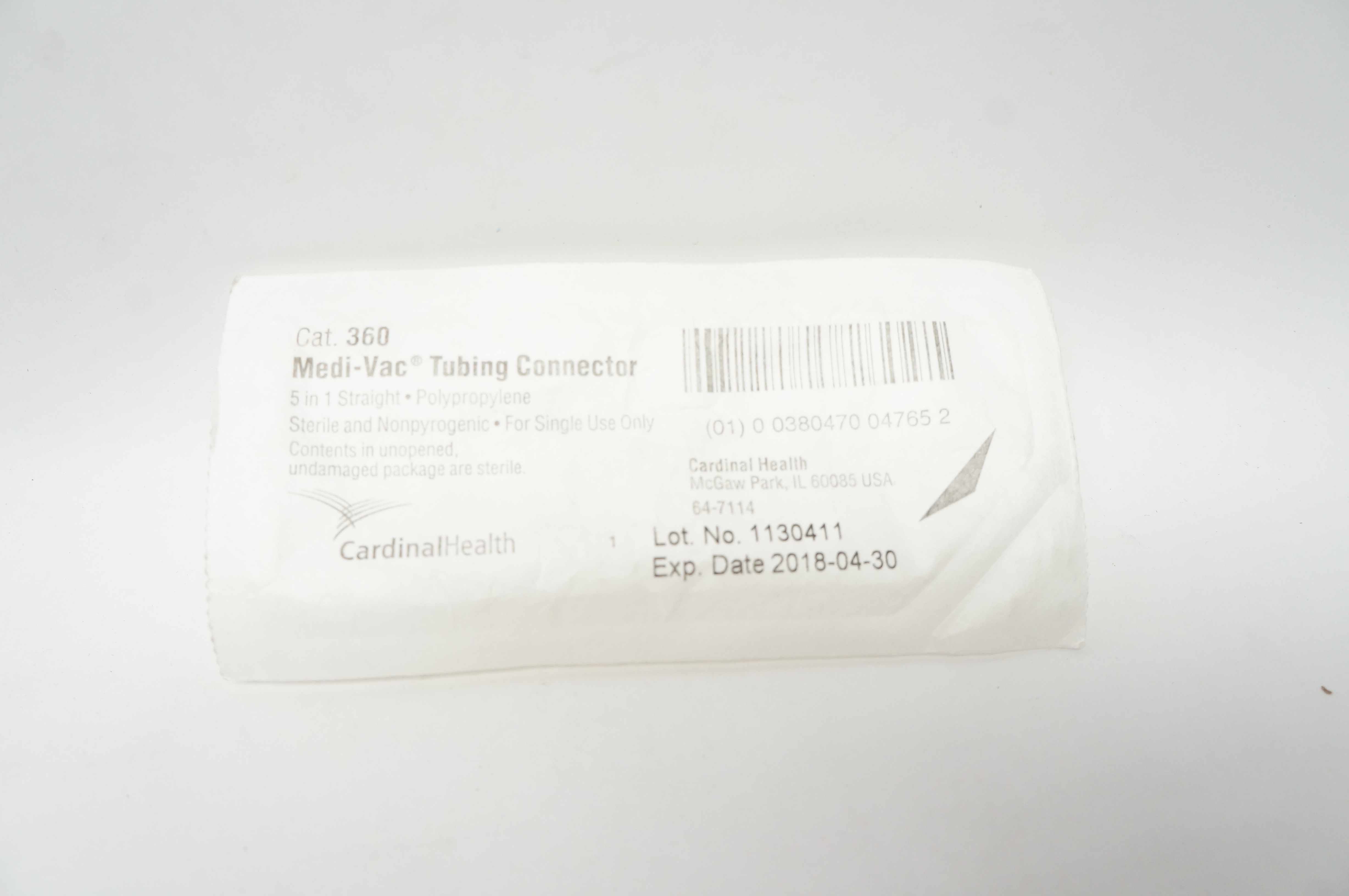 Cardinal Health 360 Medi-Vac Tubing Connector 5-in-1 Straight (x)