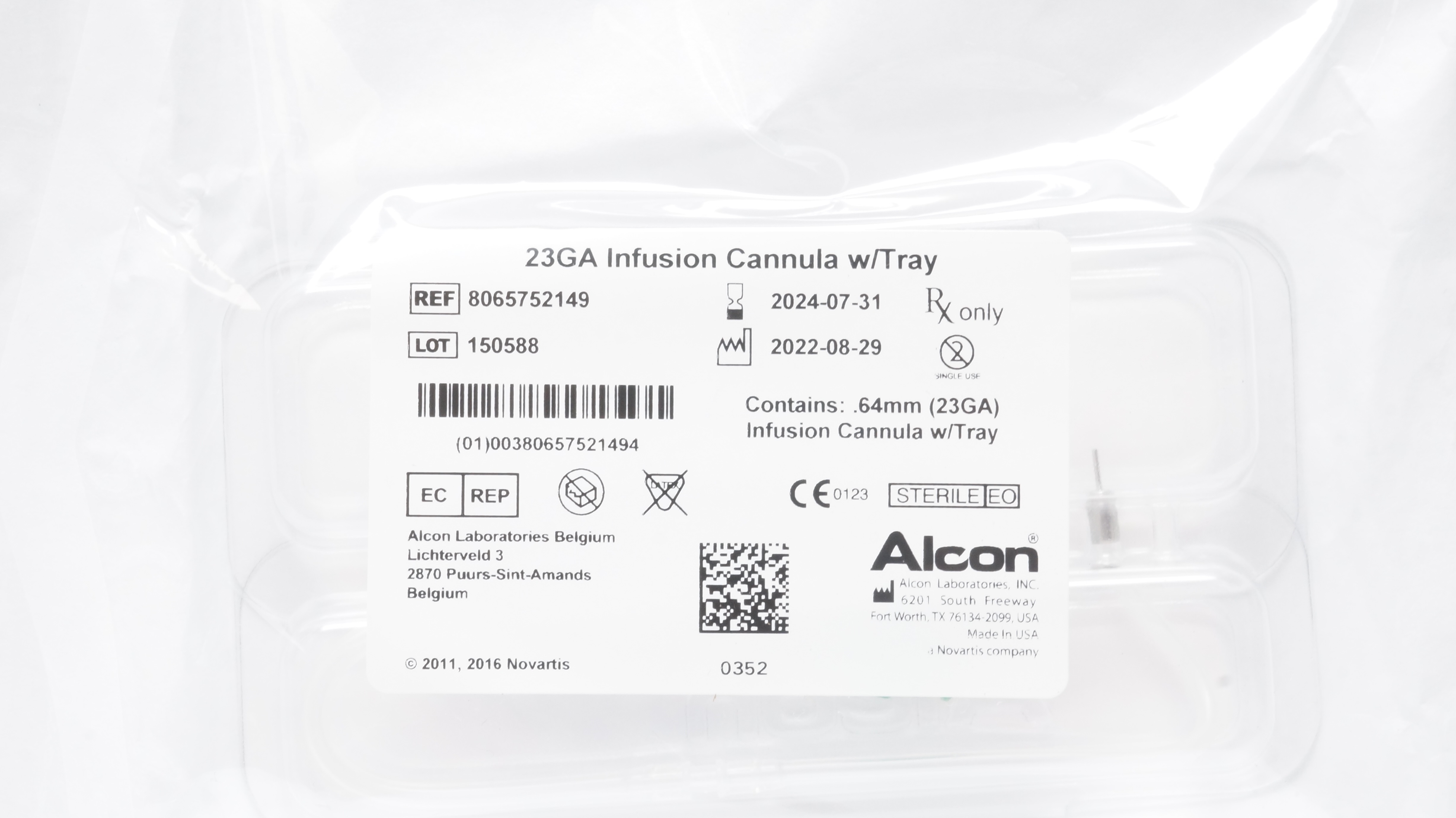 Alcon 8065752149 Infusion Cannula 23GA with Tray (x)