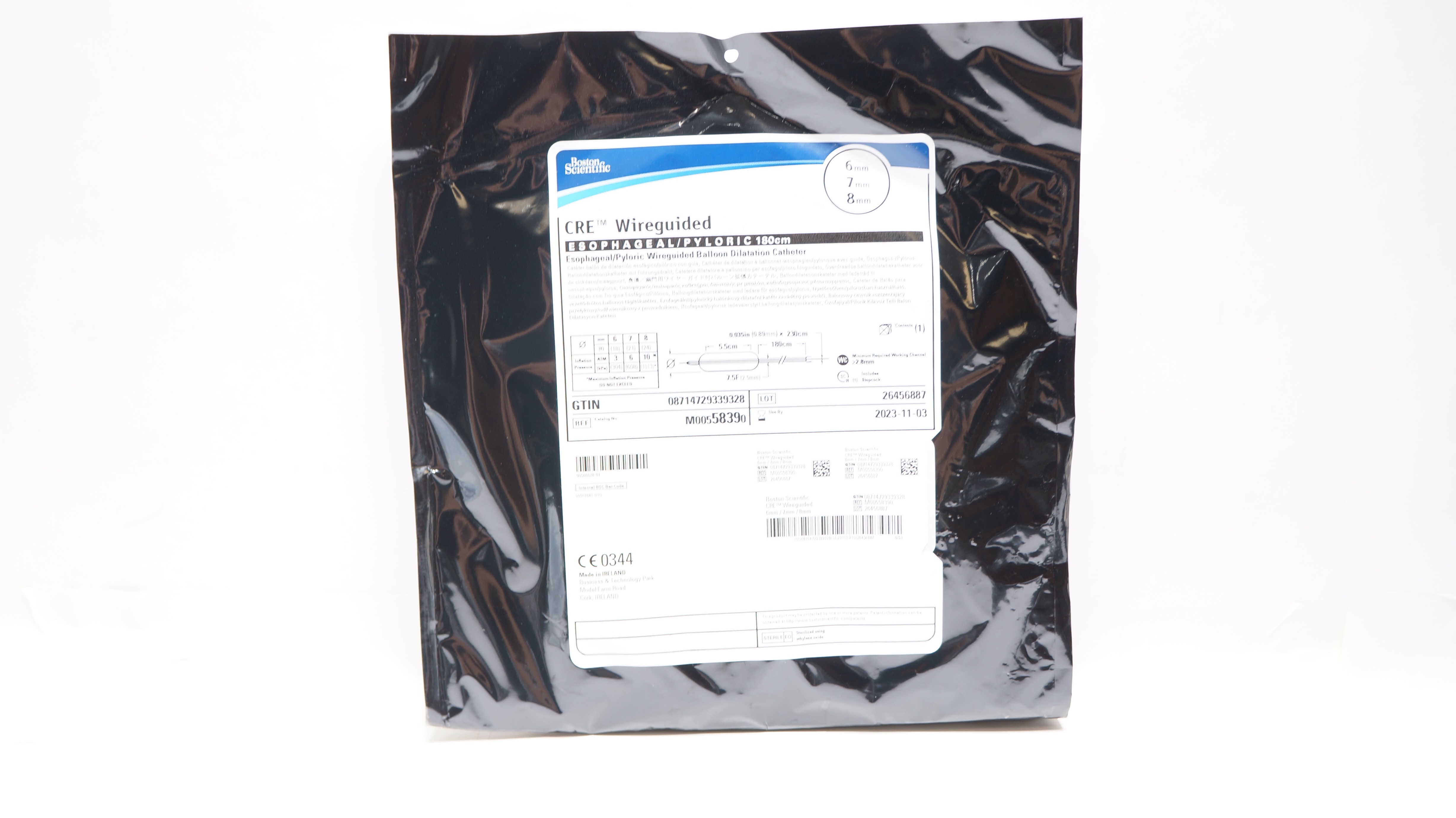 Boston Scientific M00558390 CRE Wireguided Balloon Dilatation Cath. 6/7/8mm (x)