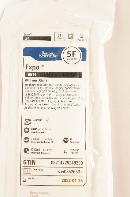 Boston Scientific H74908526501 Expo Williams Right Angiographic Cath. 5F (x)