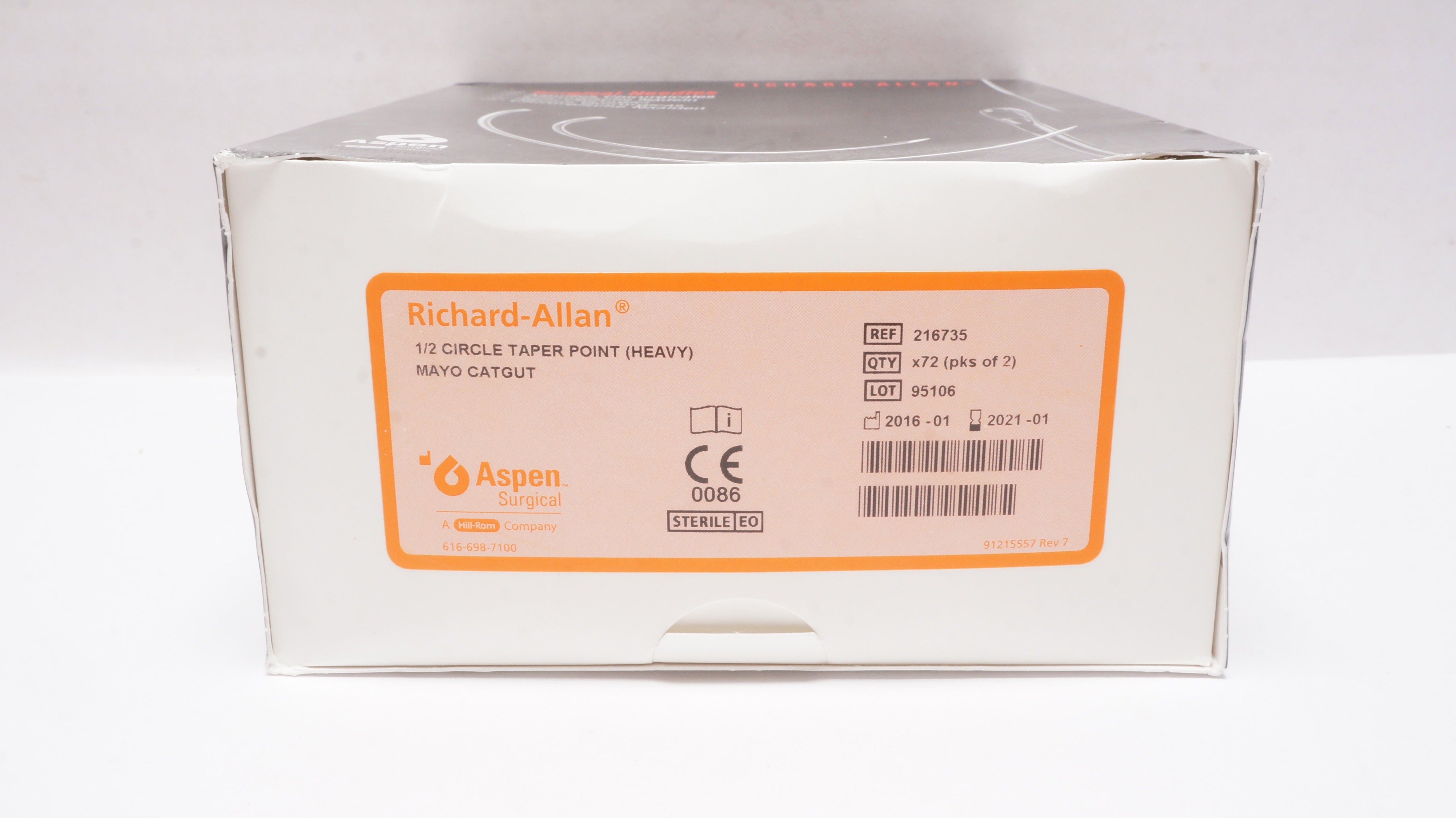 Aspen 216735 Surgical Ndles 1/2 Circle Taper Point Mayo Catgut (x