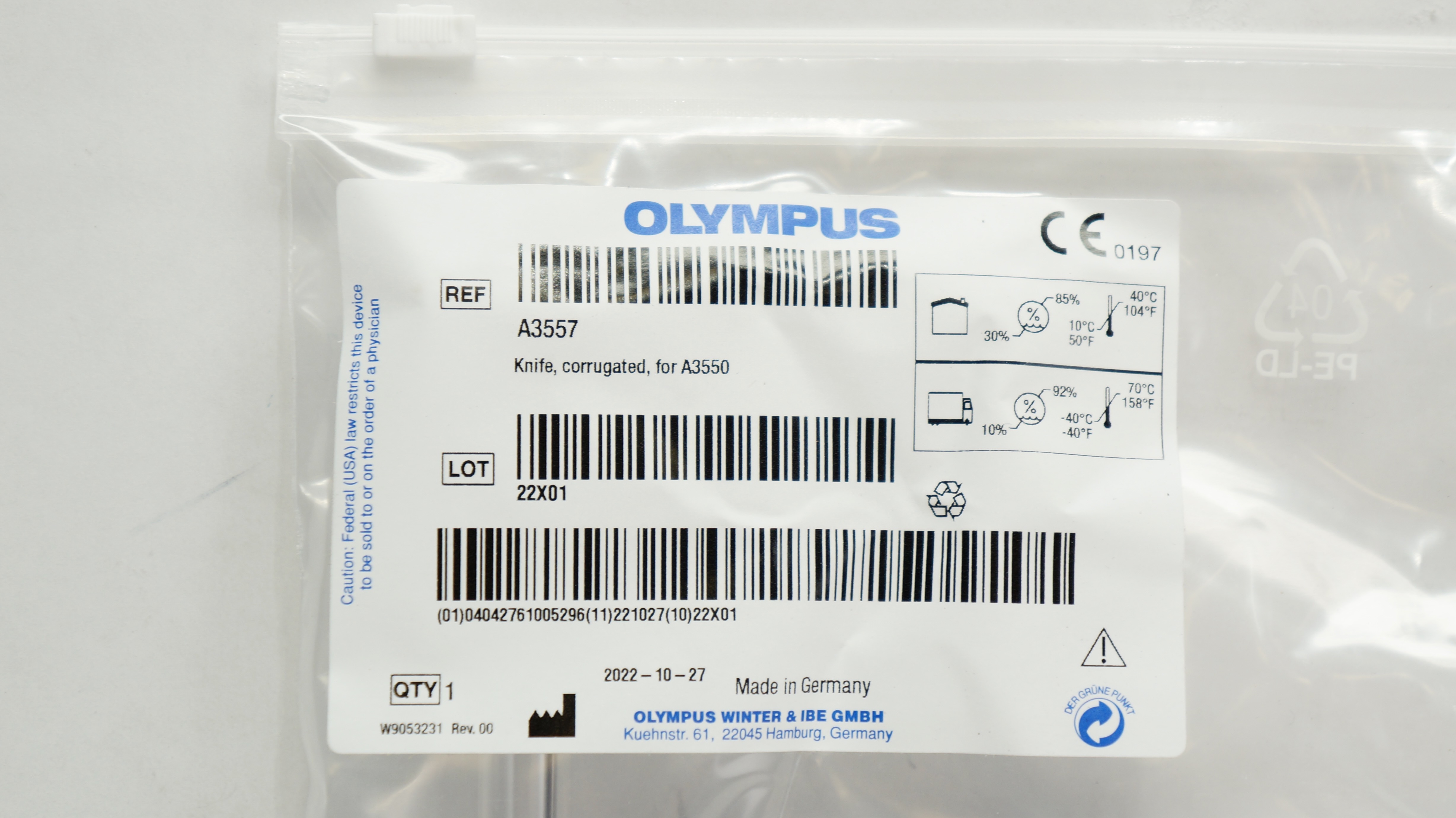 Olympus A3557 Corrugated Knife