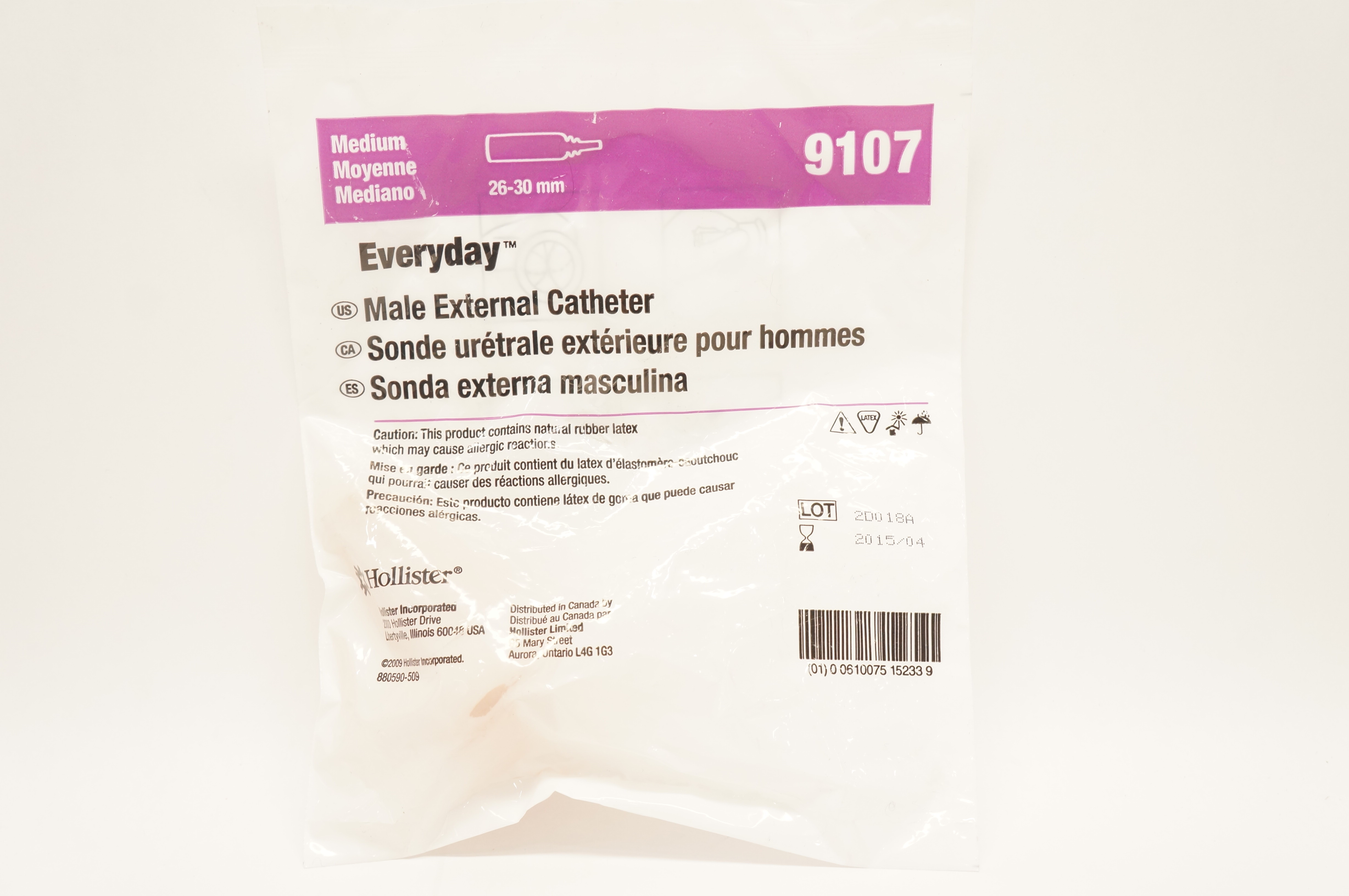 Hollister 9107 Everyday Male External Cath. Medium 26-30mm (x)