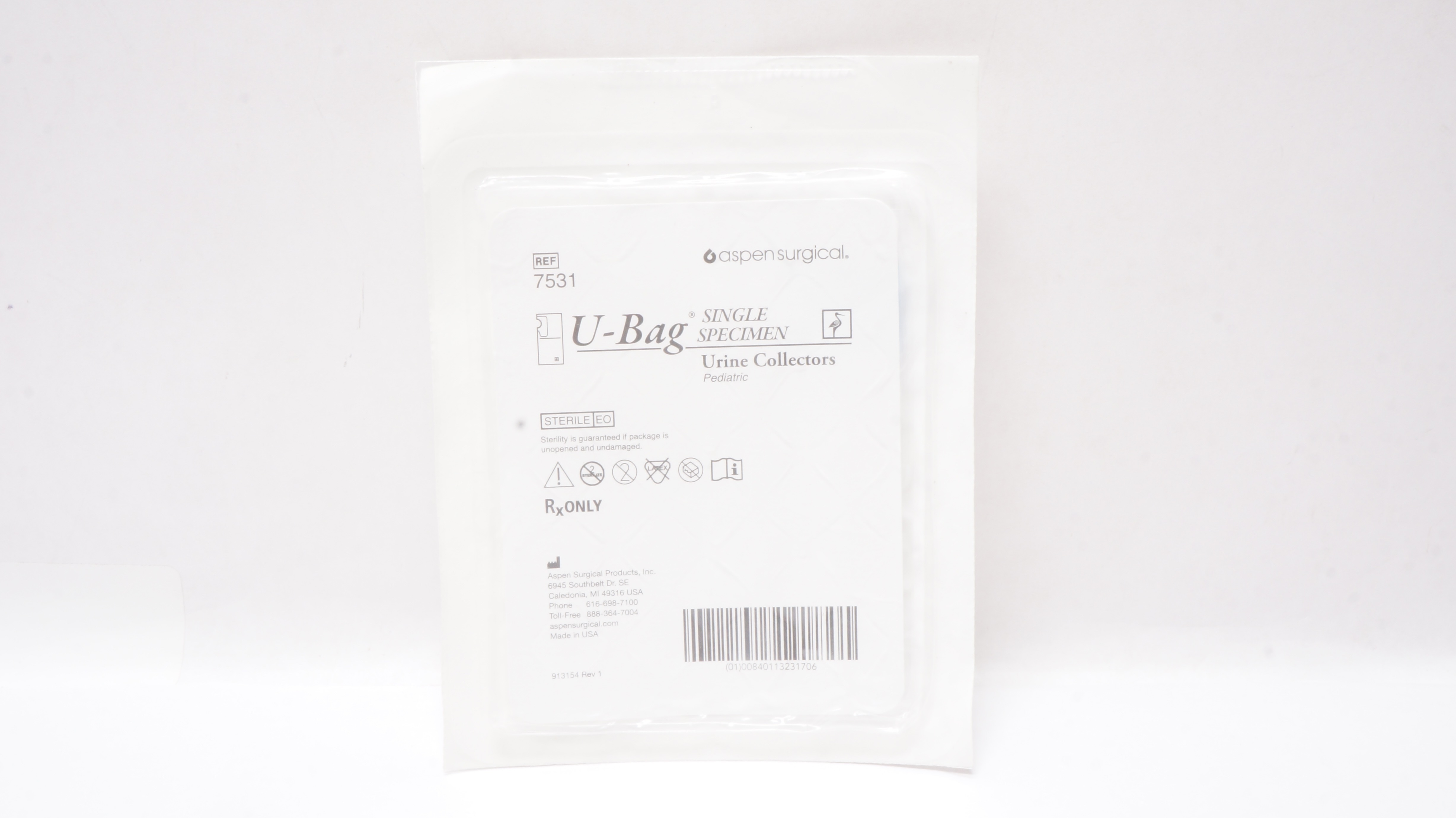 Aspen Surgical 7531 U-Bag Single Specimen Urine Collectors Pediatric
