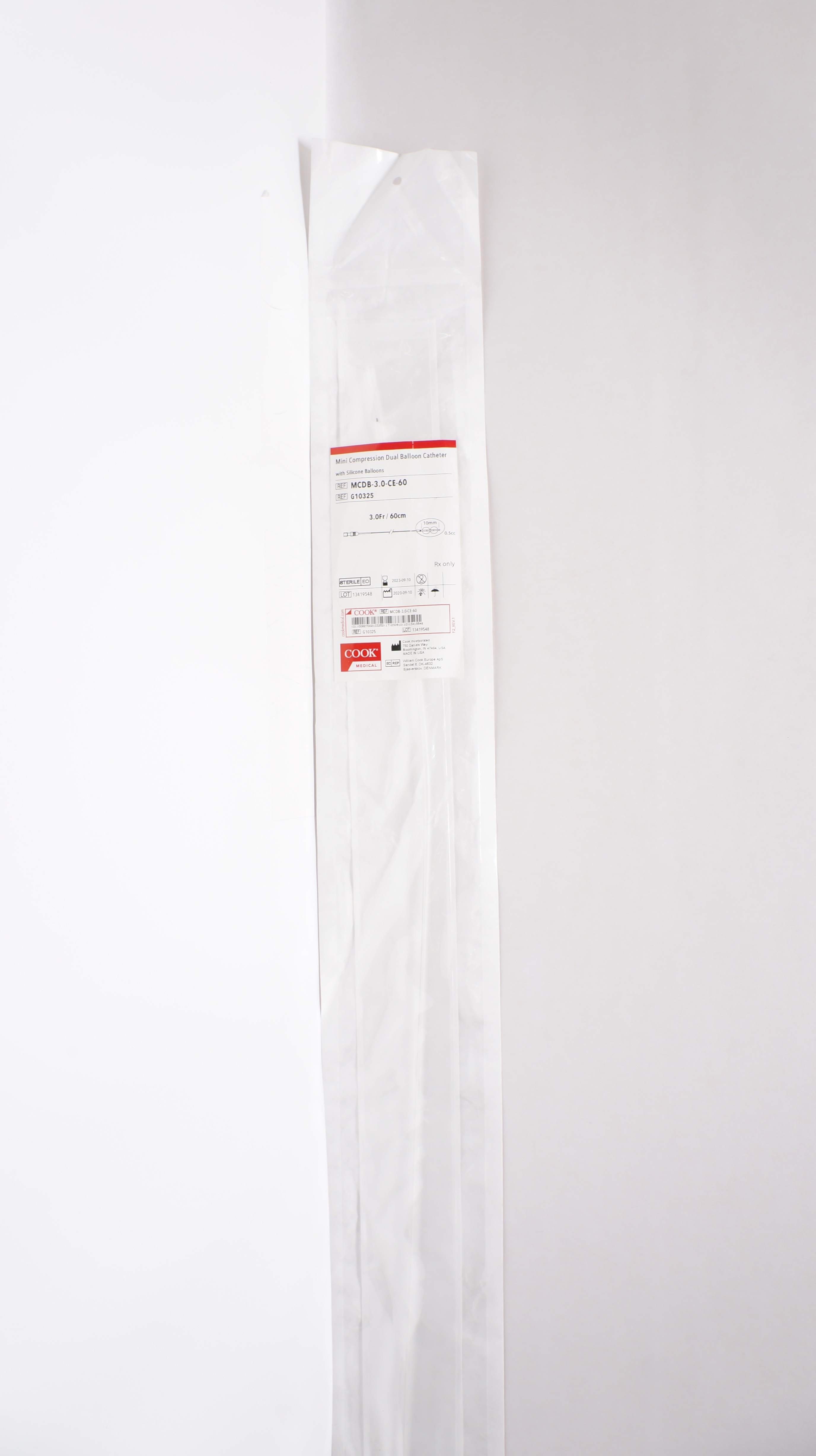 Cook Medical G10325 Mini Compression Dual Balloon Cath. w/Silicone Ballons 3F(x)