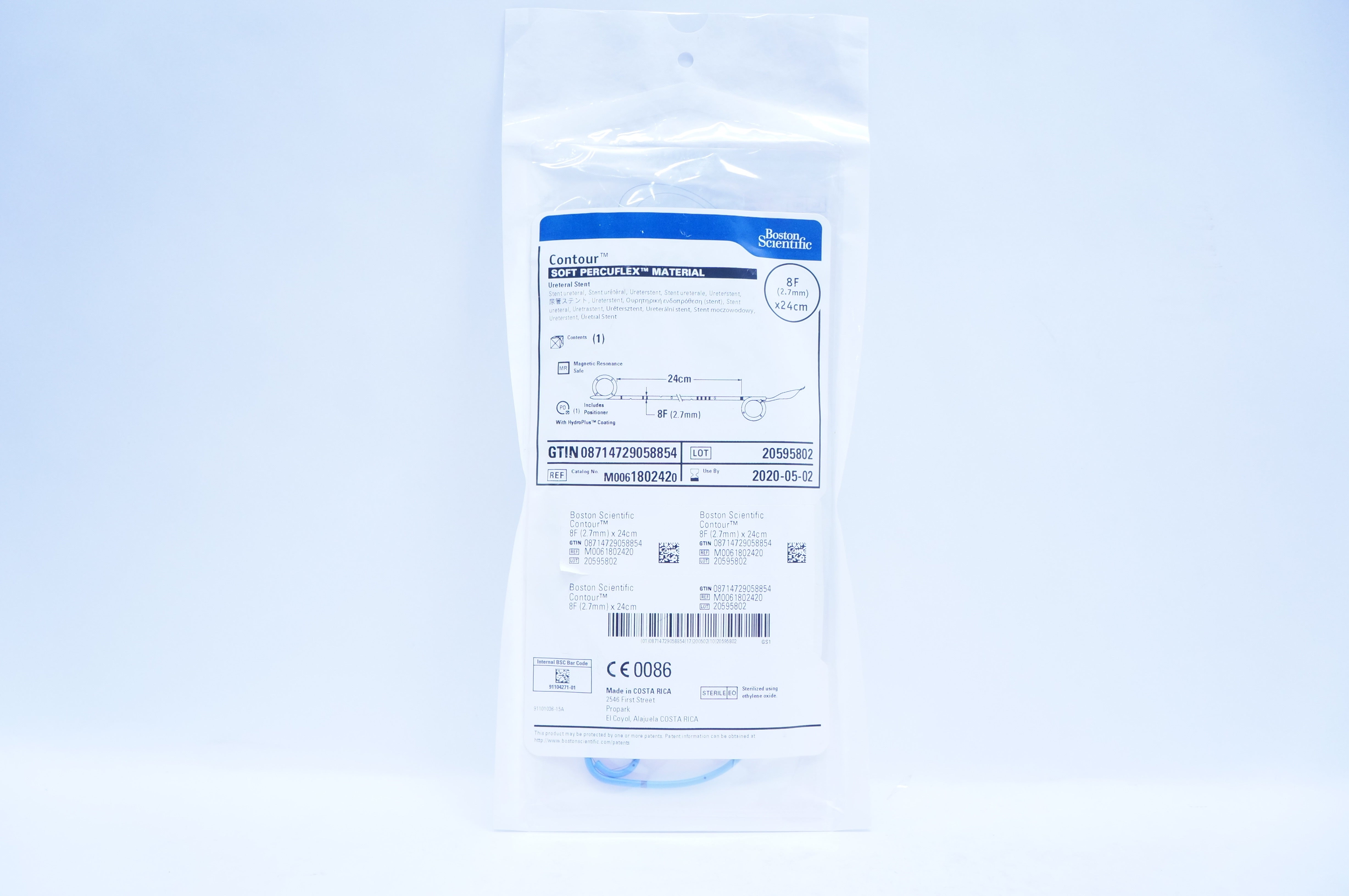 Boston Scientific M0061802420 Contour Ureteral Stnt 8 F x 24cm (x)