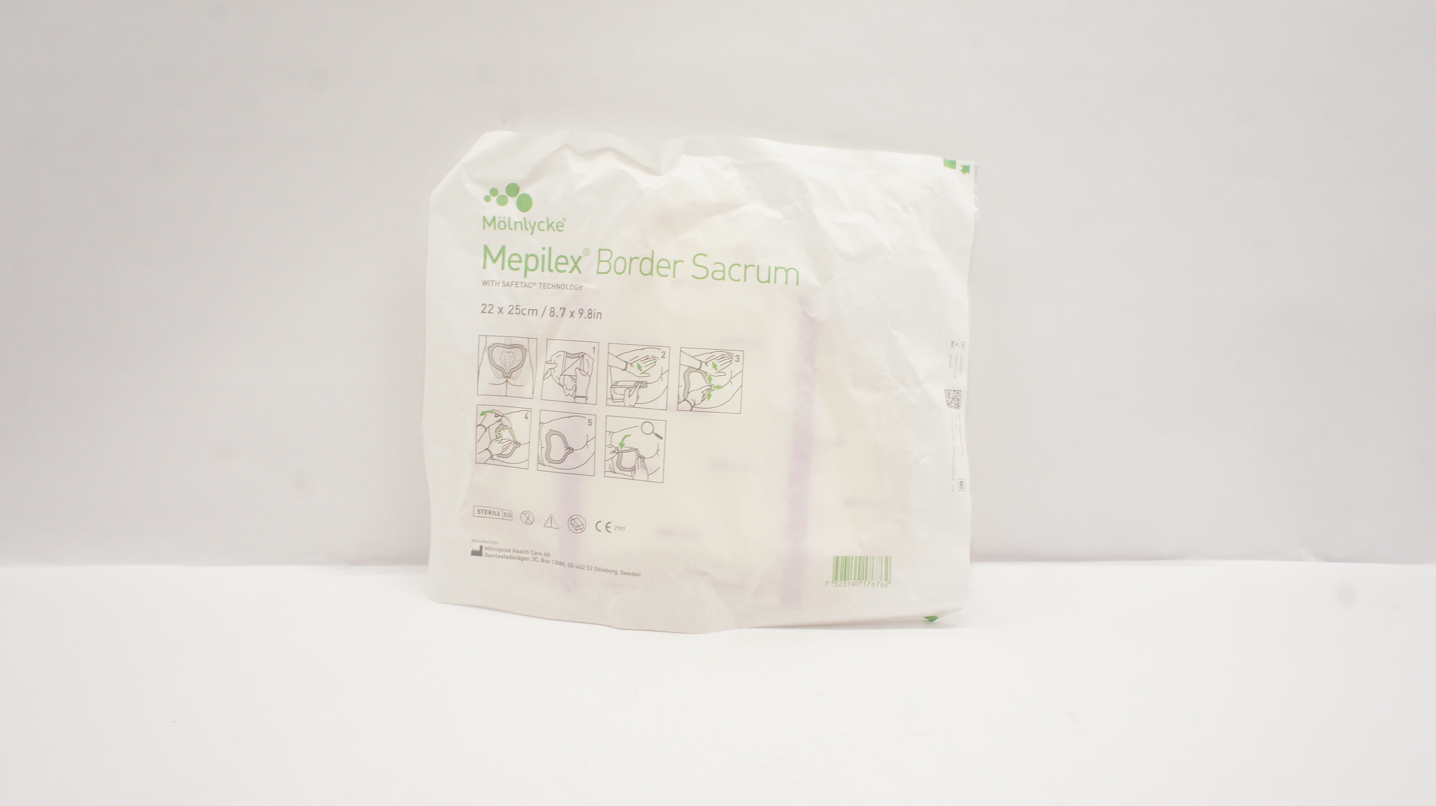 Mölnlycke 282455 Mepilex Border Sacrum Multi-layer Dressing 8.7 x 9.8inch