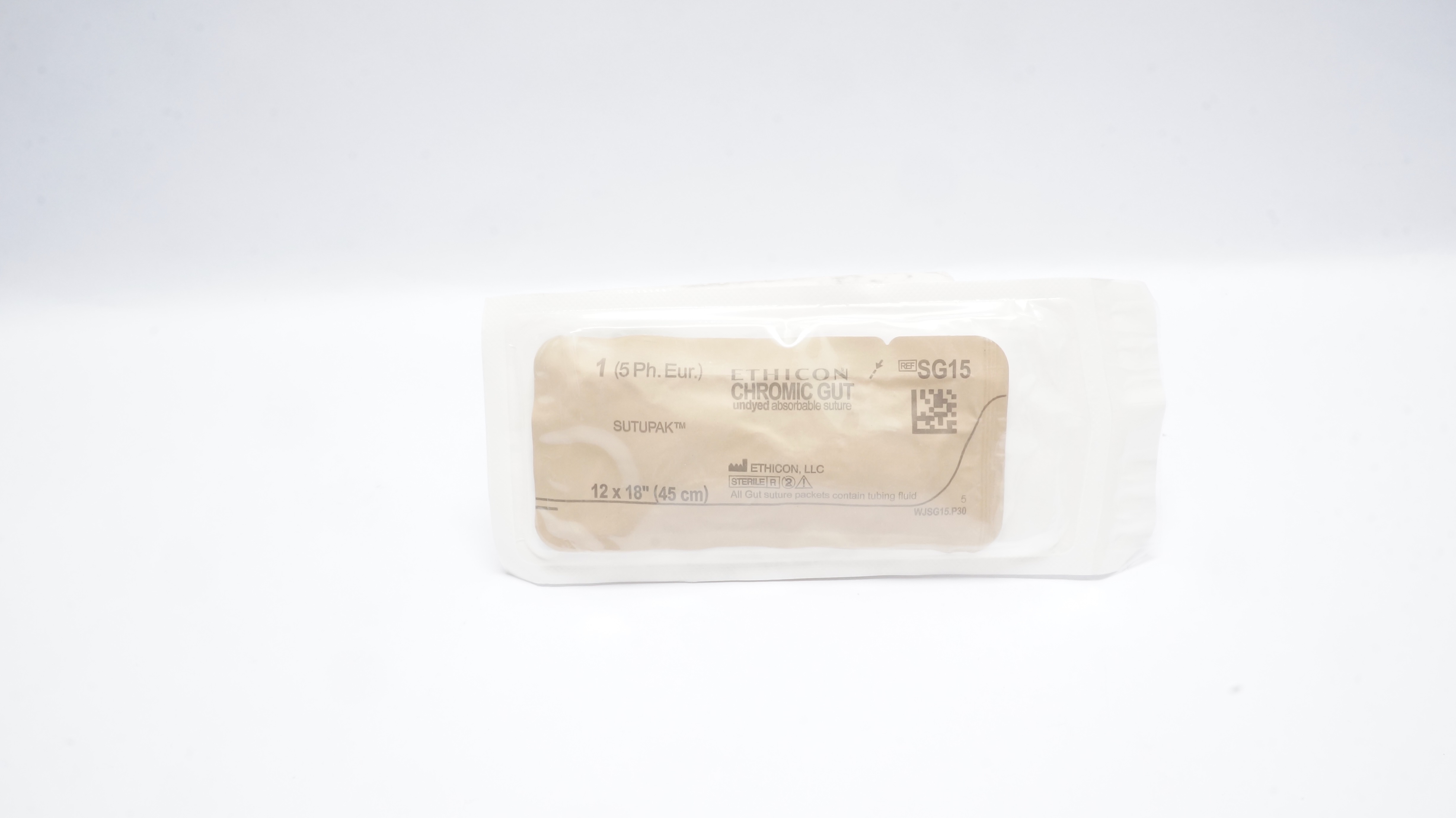 Ethicon SG15 1 Sutupak Chromic Gut, 12 x 18inch