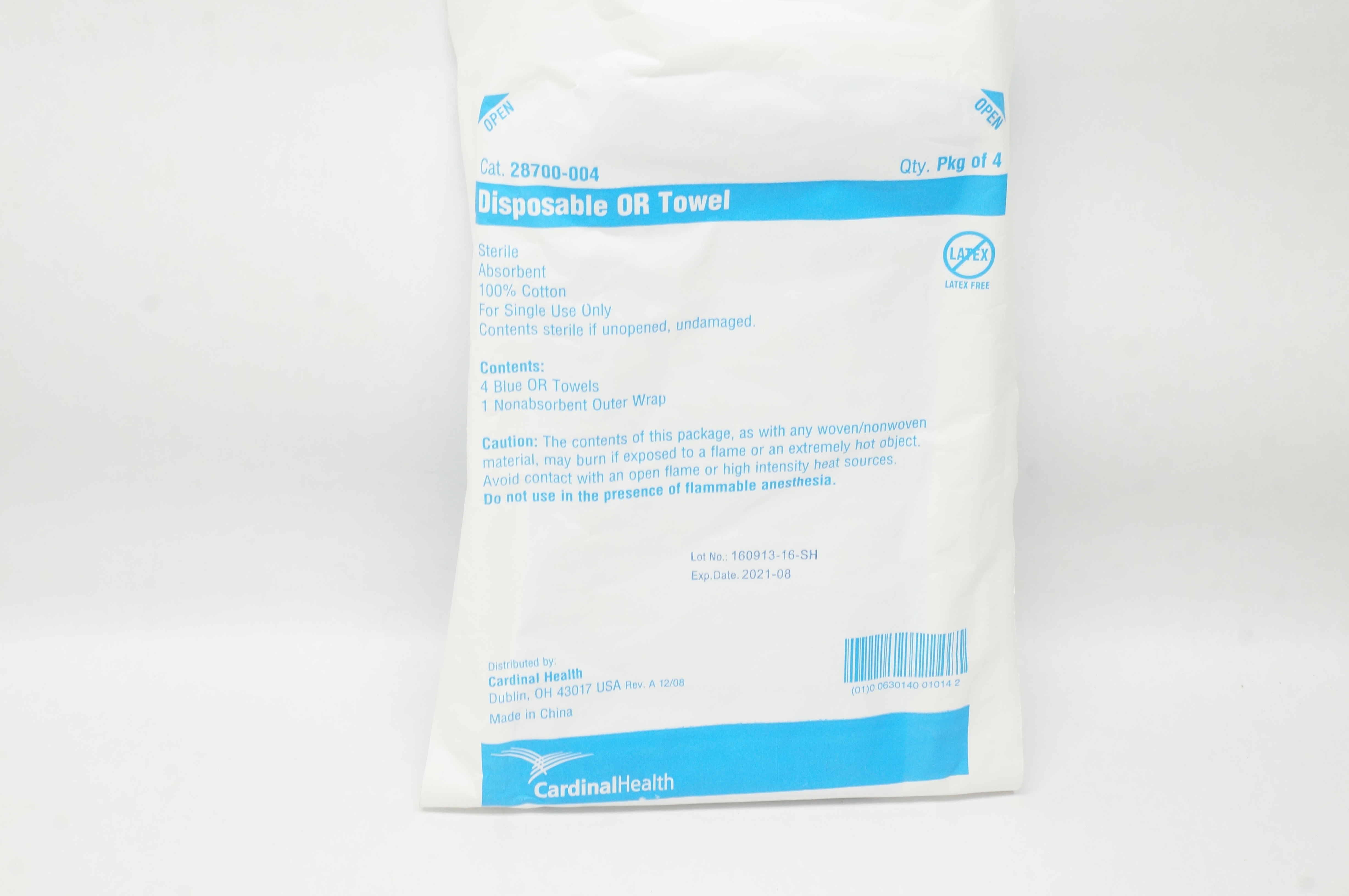 Cardinal Health 28700-004 Disposable OR Towel (x) - Pack of 4