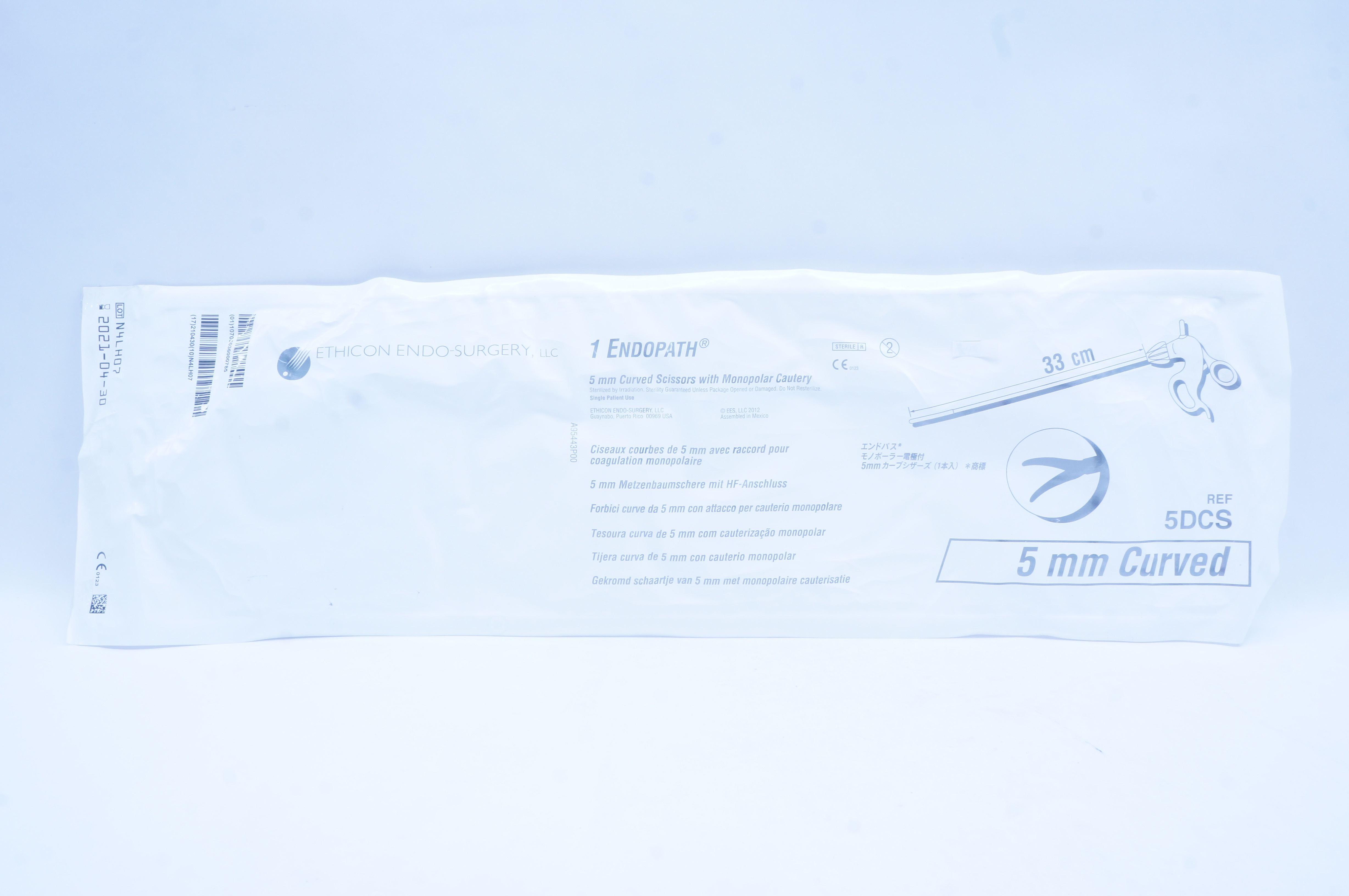 Ethicon 5DCS 1 Endopath Curved Scissors With Monopolar Cautery 5mm x 33cm