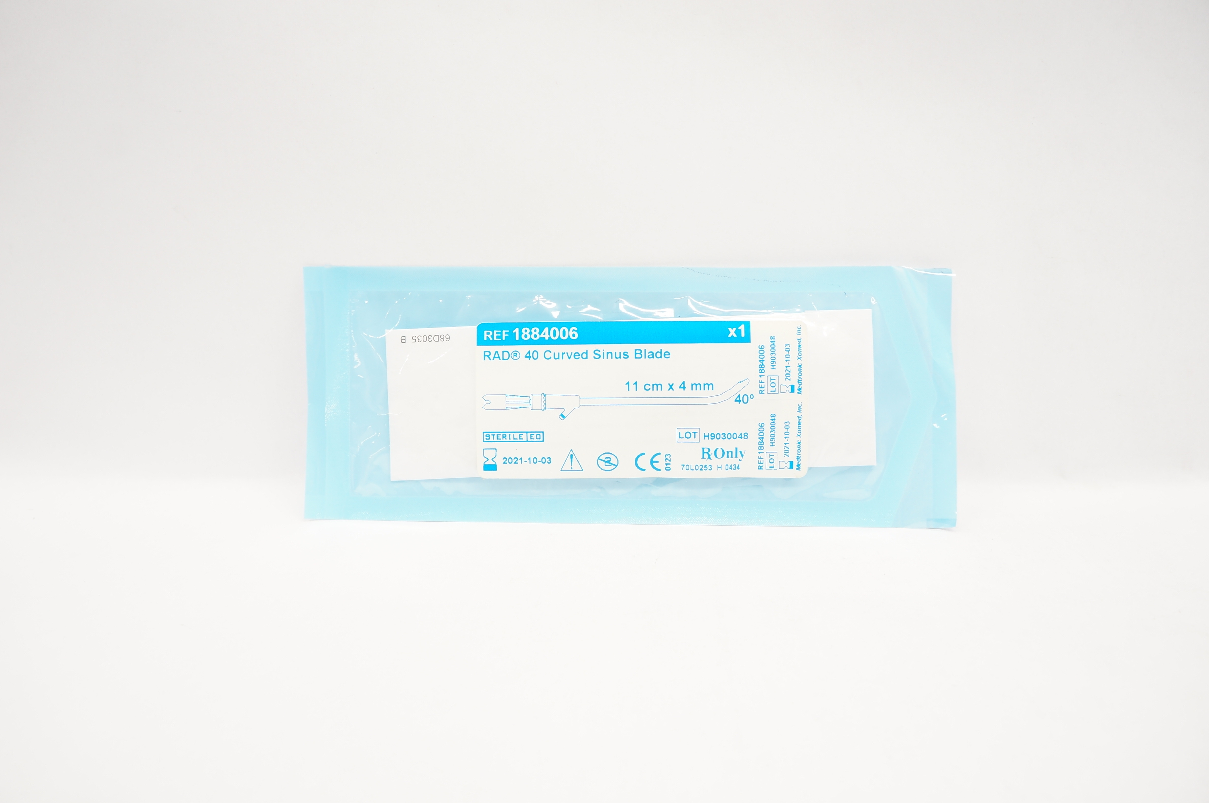 Medtronic 1884006 RAD 40 Curved Sinus Blade 11cm x 4mm (x)