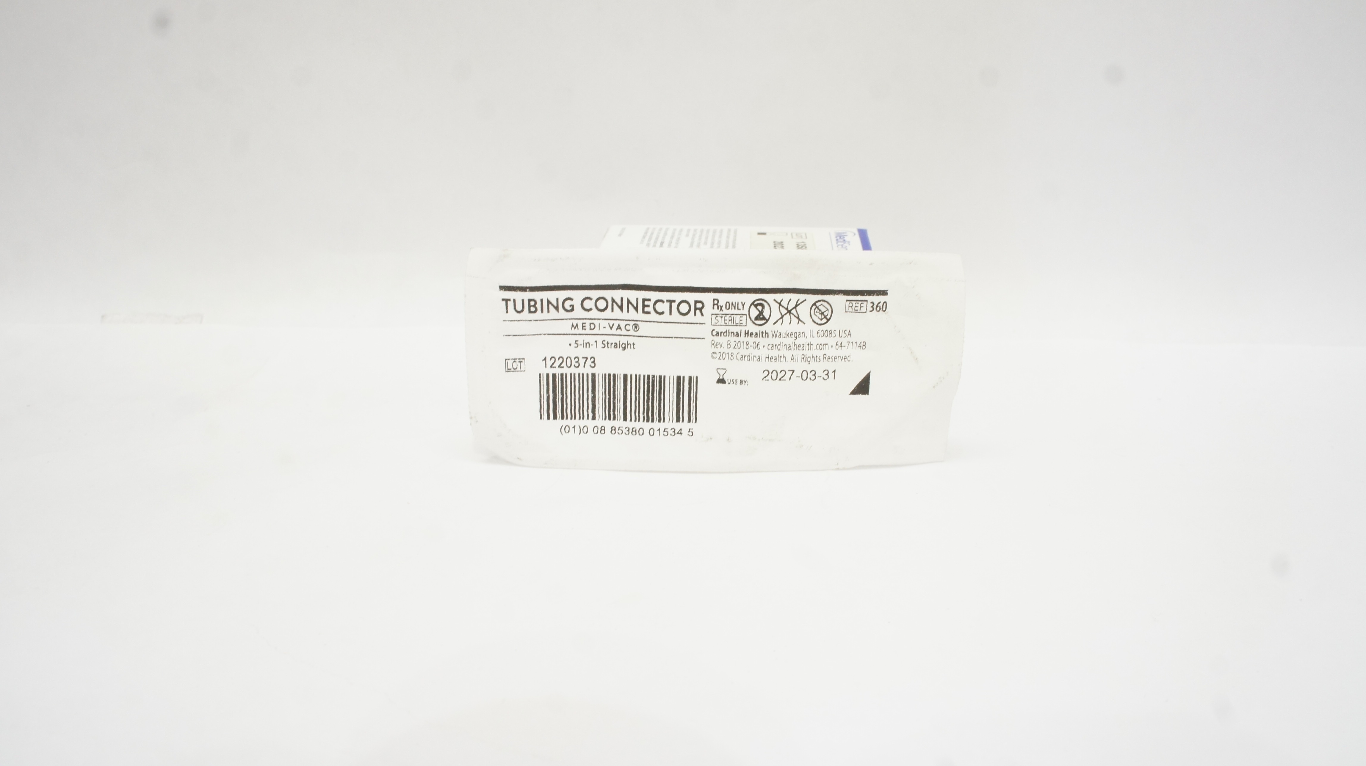 Cardinal Health 360 Medi-Vac Tubing Connector 5-in-1 Straight