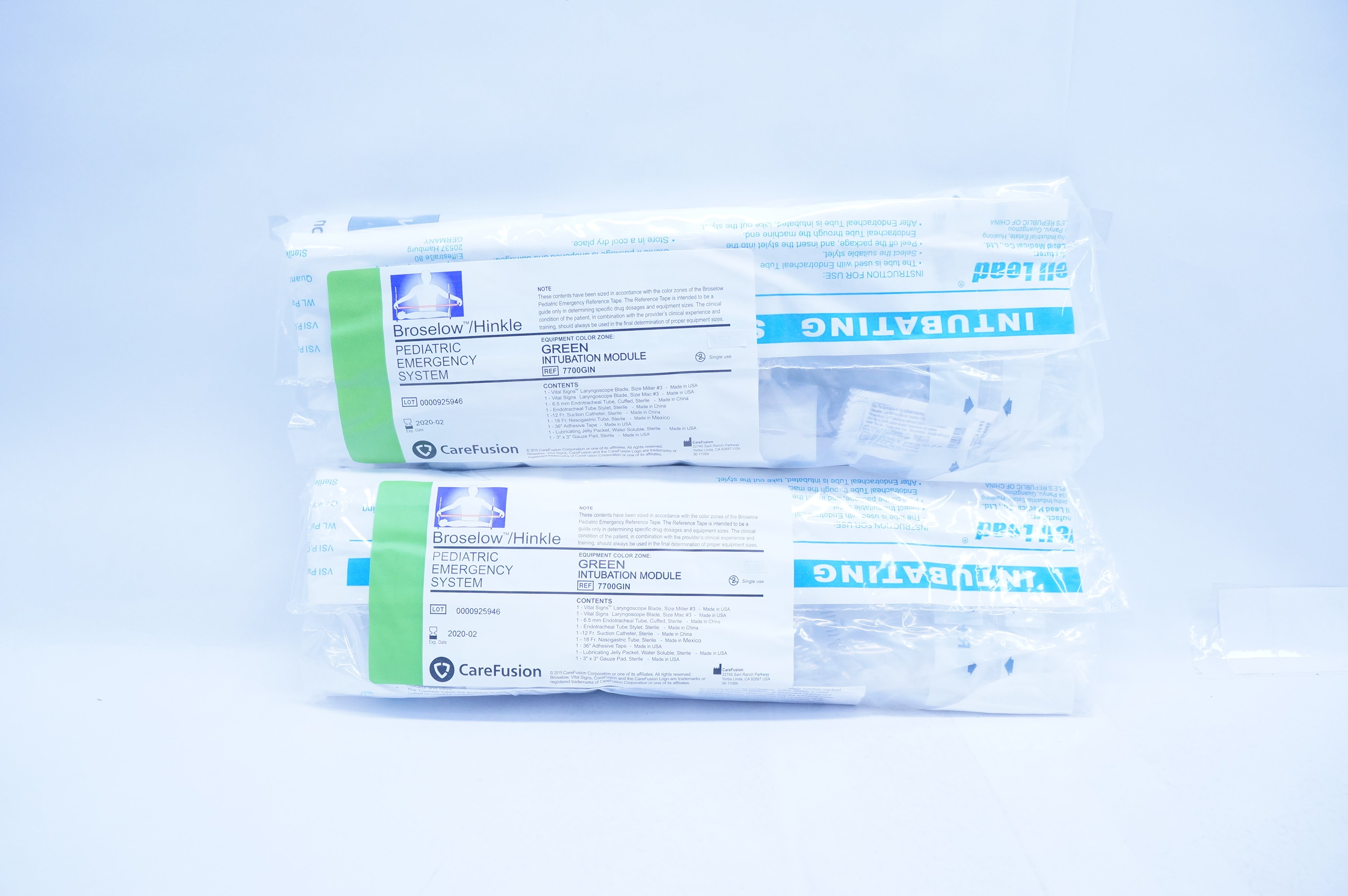 CareFusion 7700GIN Broselow/Hinkle Green Intubation Module (x) - Pack of 2
