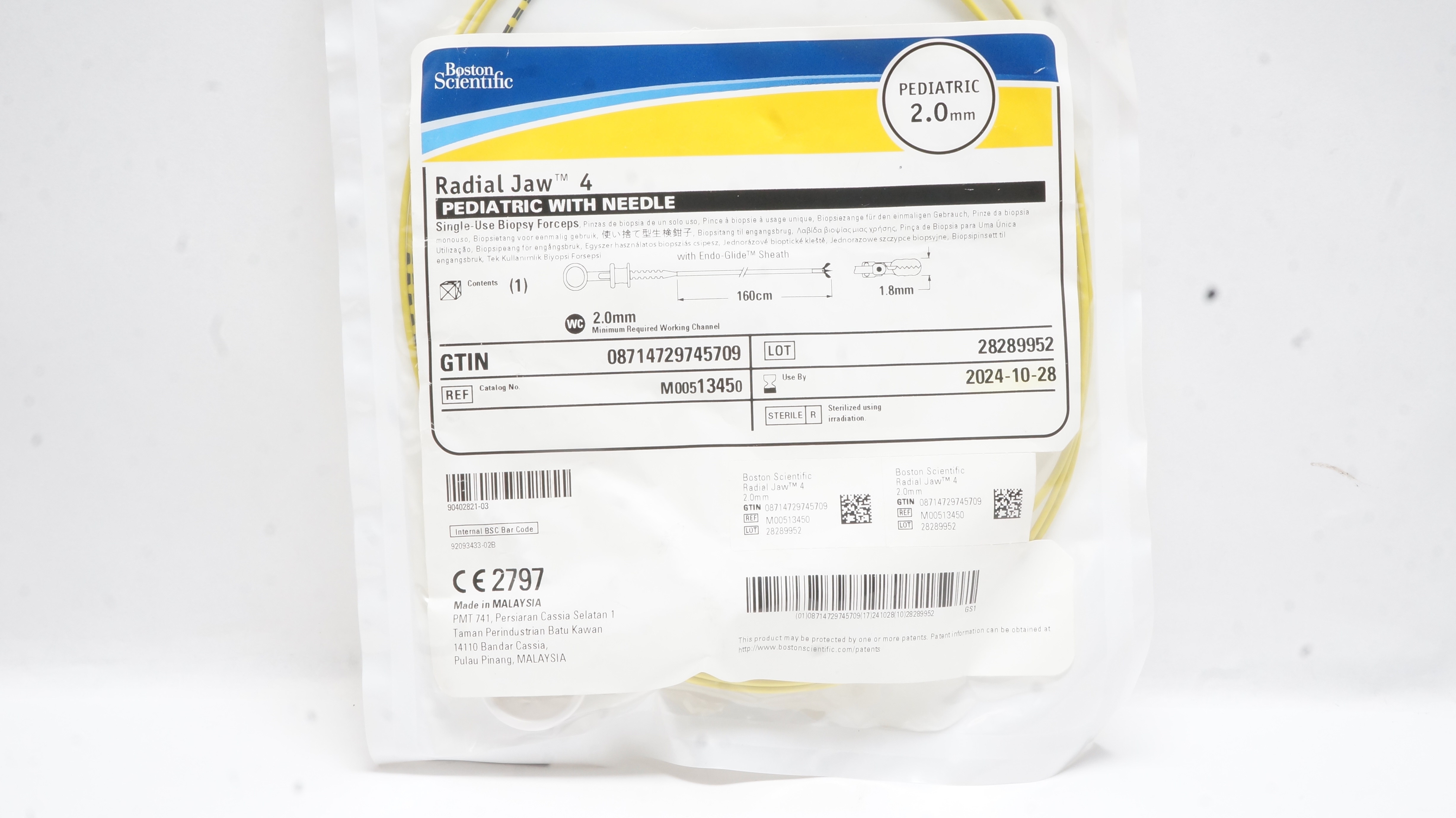 B●scientifica　306-14-4 Boston Scientific 1345 Radial Jaw 4 Pediatric With Ndle 2.0mm
