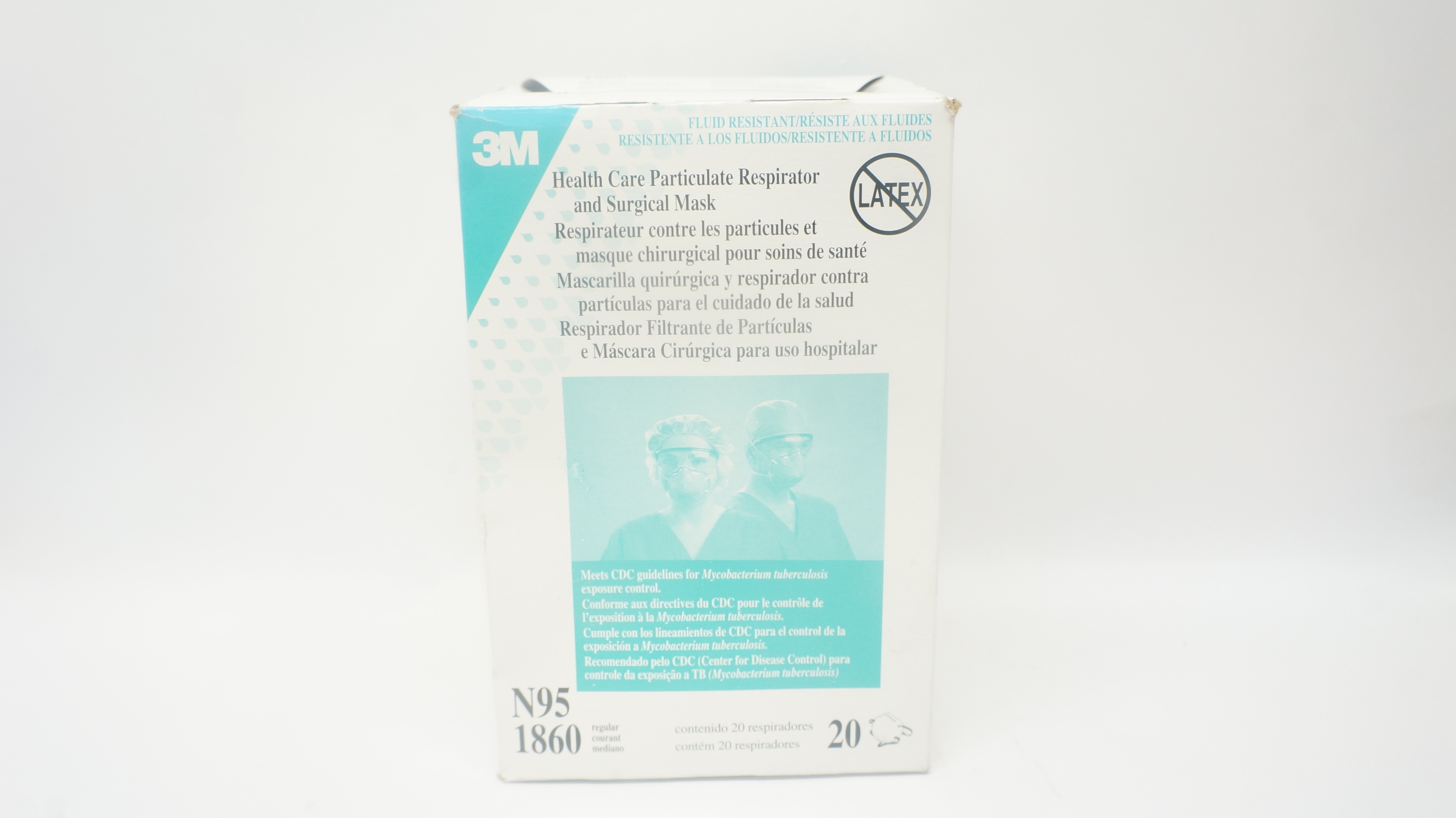 3M 1860 Health Care Particulate Respirator and Surgical Mask - Box of 20