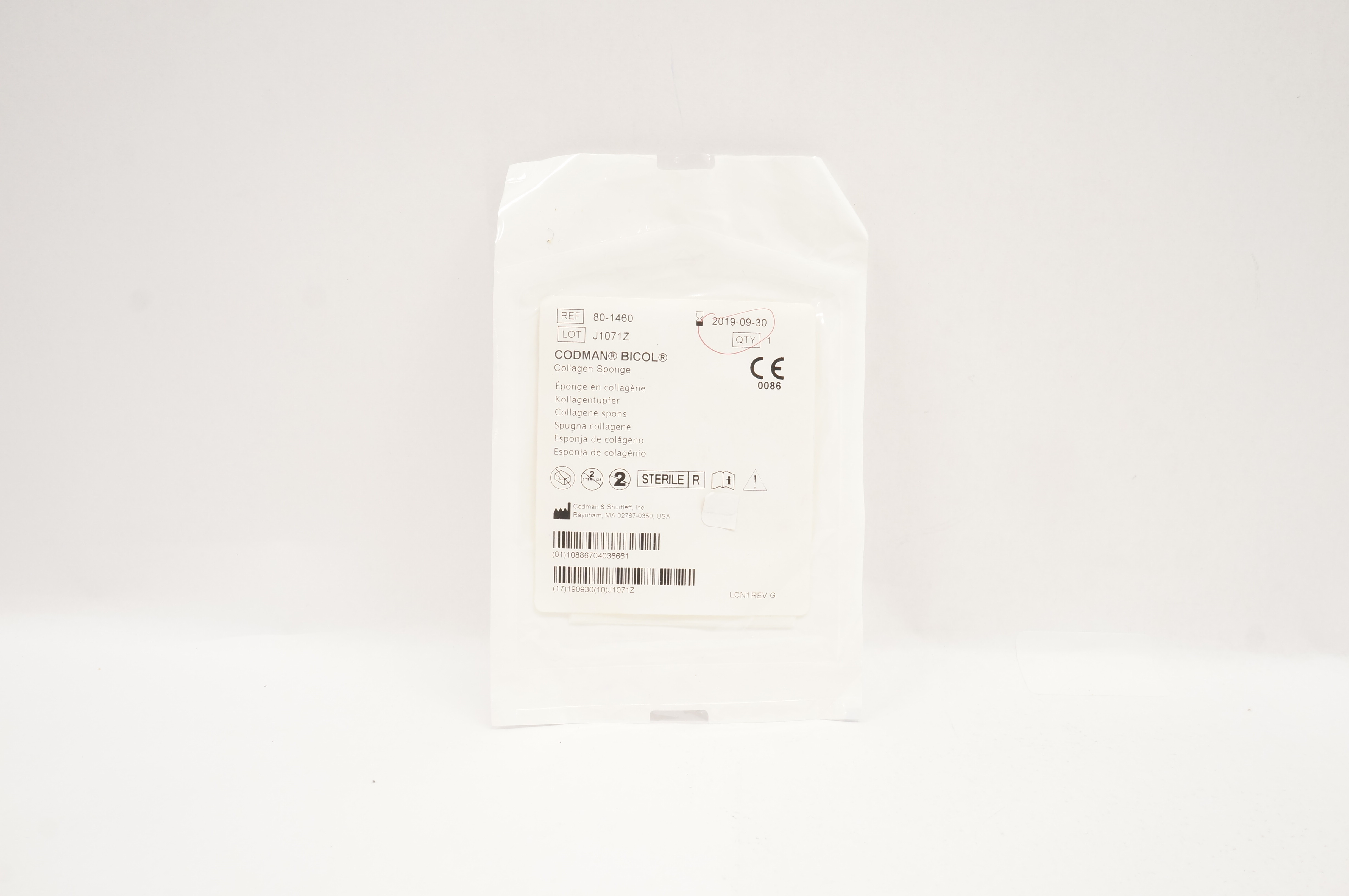 Codman 80-1460 BICOL Collagen Sponge (x)