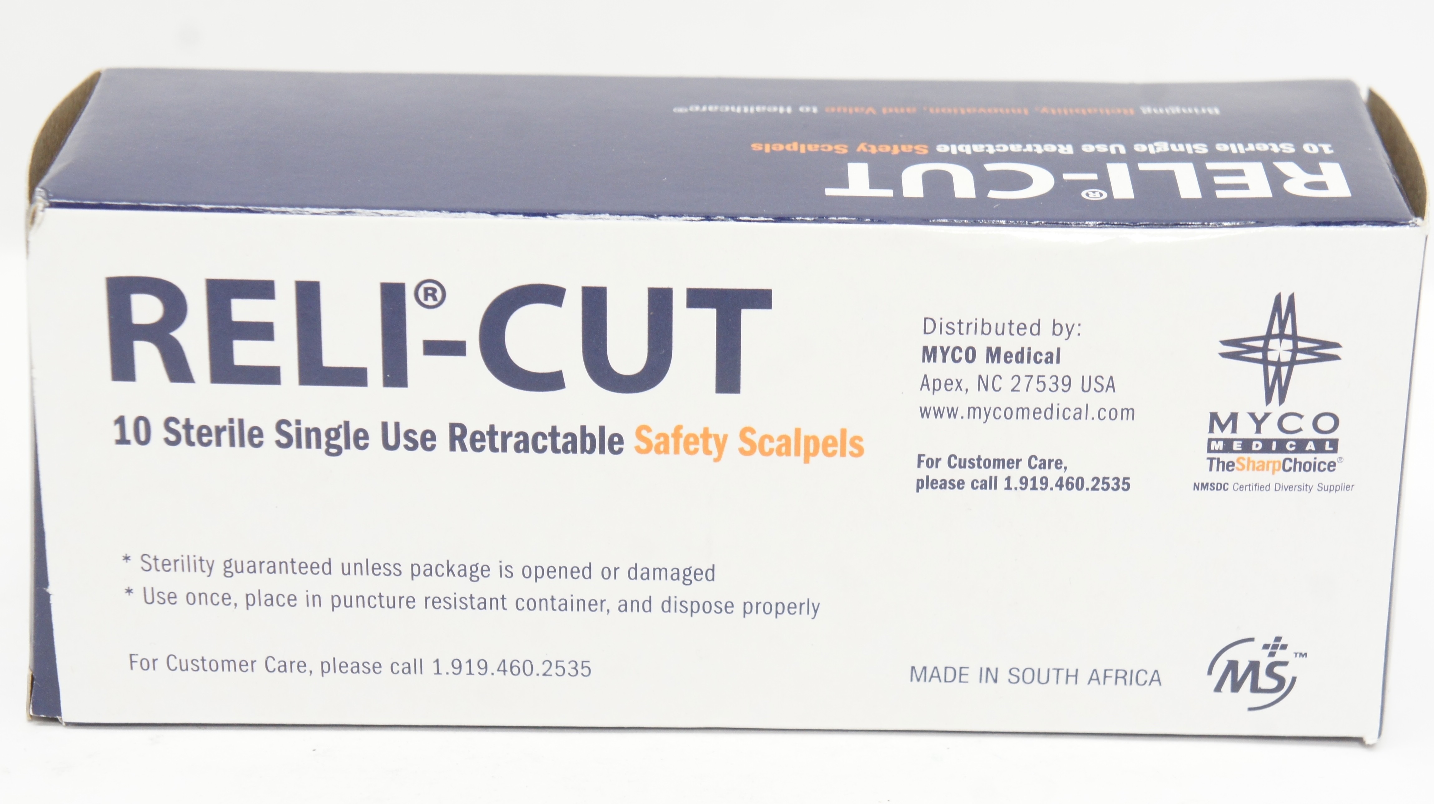 MYCO Medical 6008TR-11 Reli-Cut Retractable Safety Scalpels #11 - Box of 7