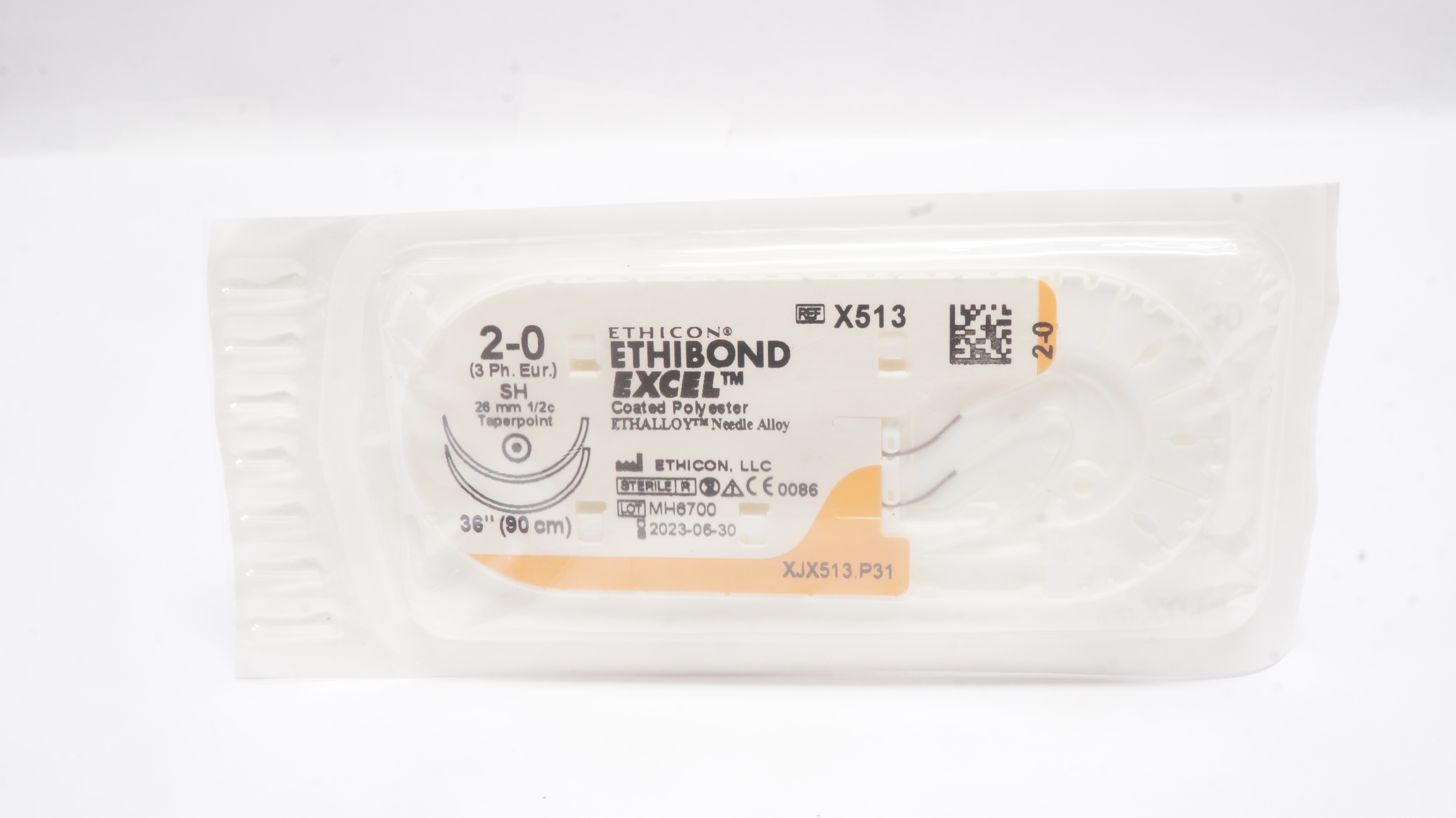 Ethicon X513 2-0 Ethibond Excel SH 26mm 1/2c Taper 36inch (x)