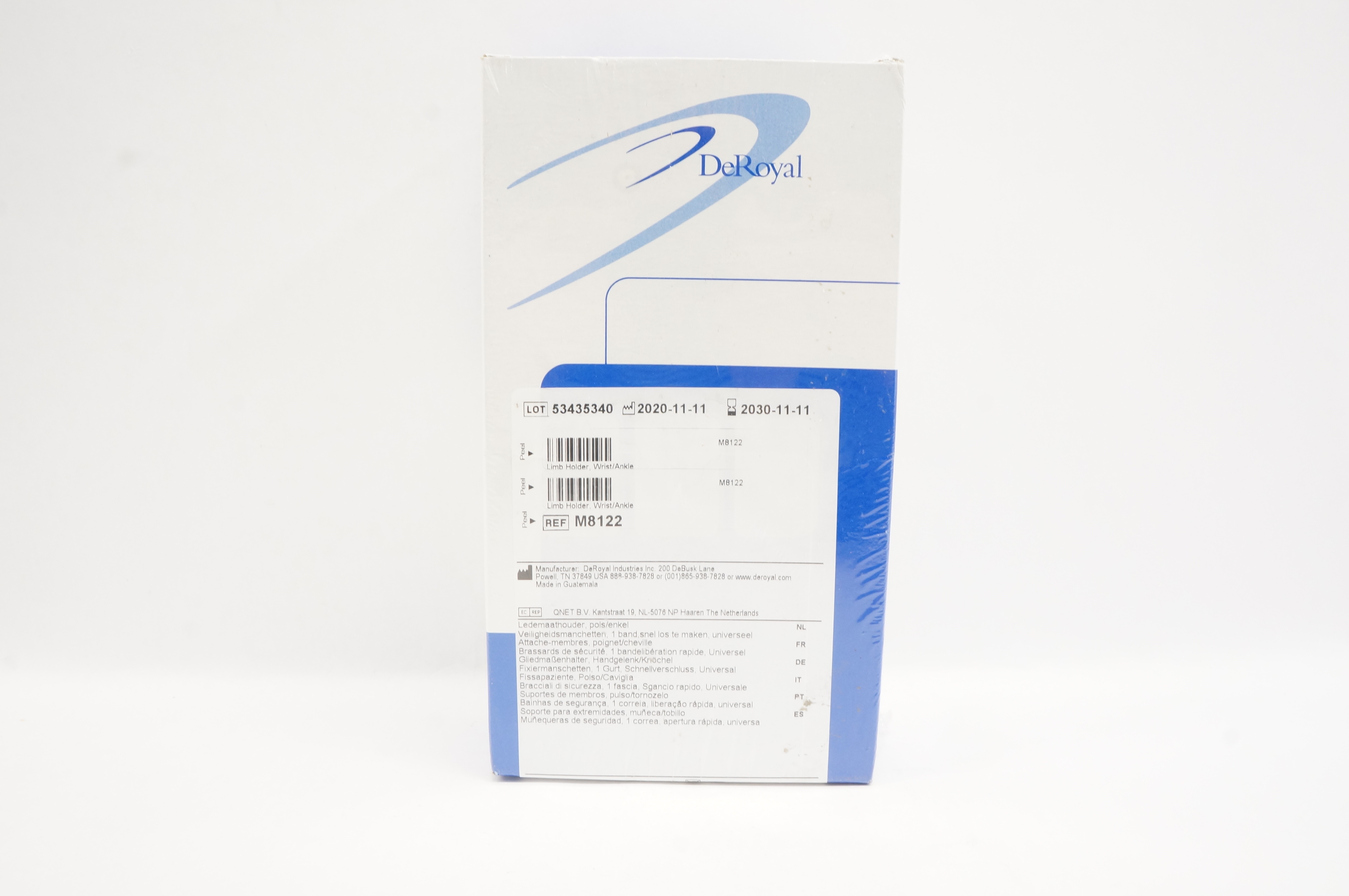 DeRoyal M8122 Limb Holder Wrist/Ankle 14 x 3inch, Universal, 1pair