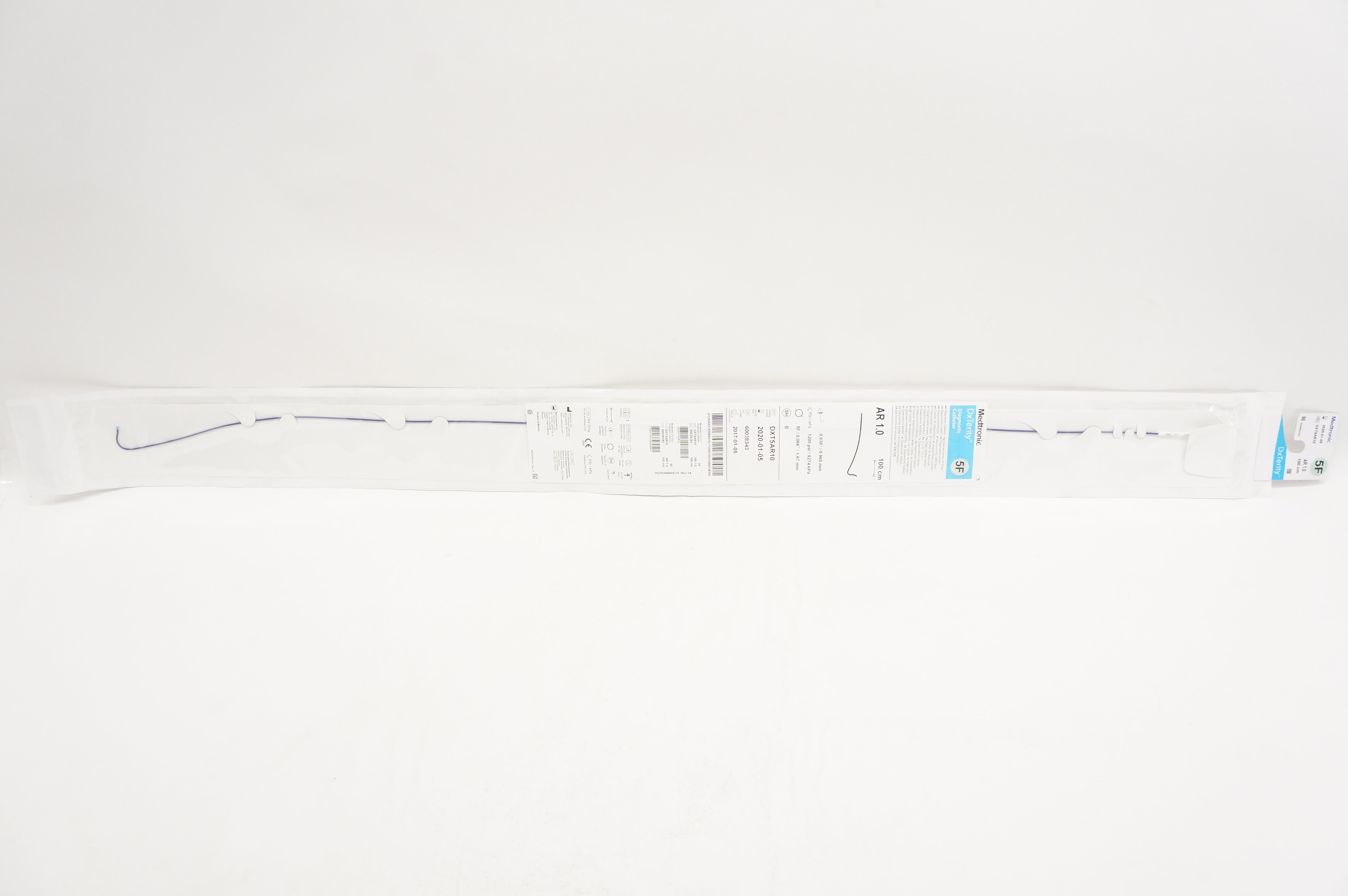 Medtronic DXT5AR10 DxTerity Diagnostic Cath. 5F x 100cm x 0.038inch (x)