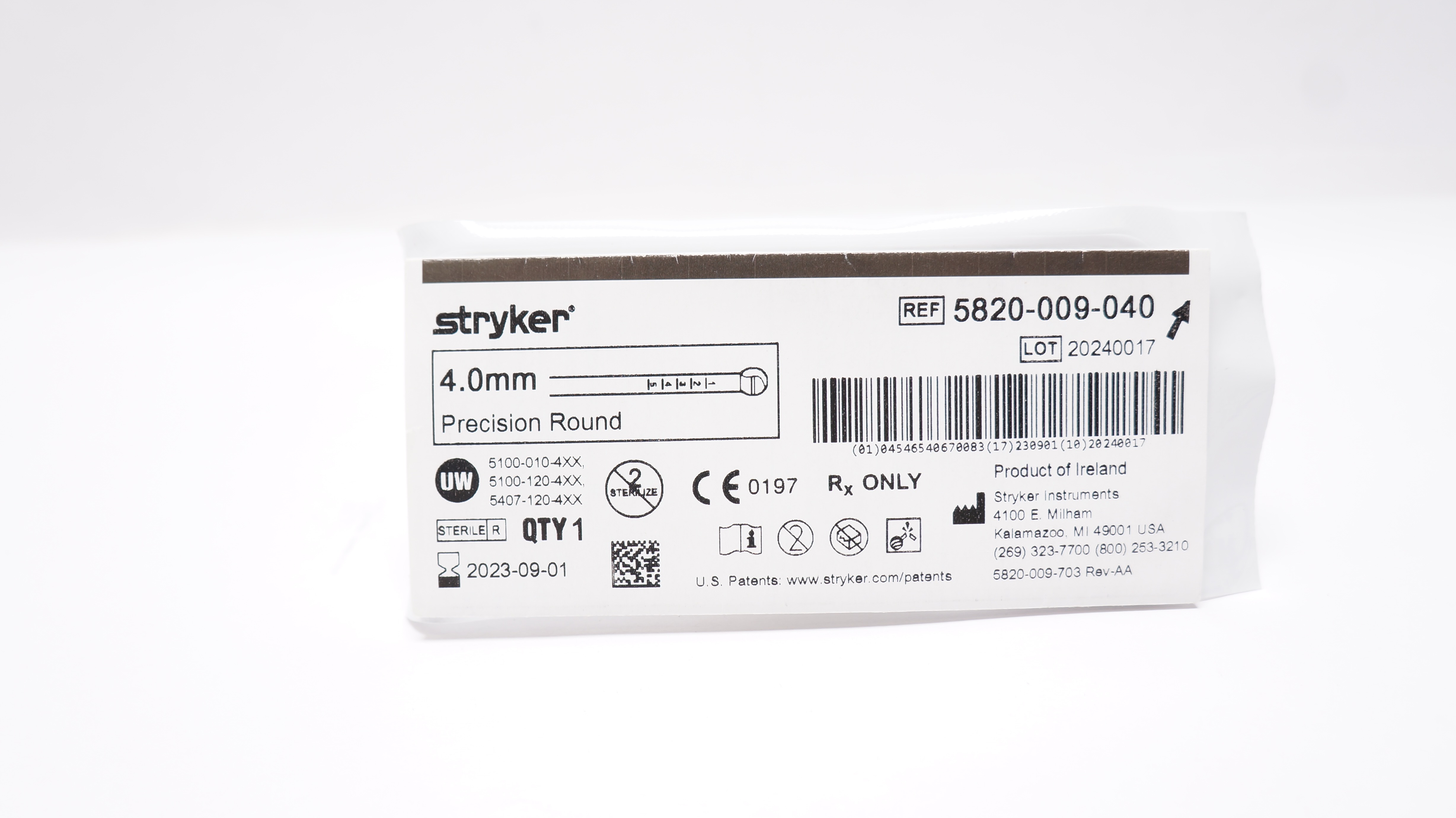 Stryker 5820-009-040 Precision Round 4.0mm (x)
