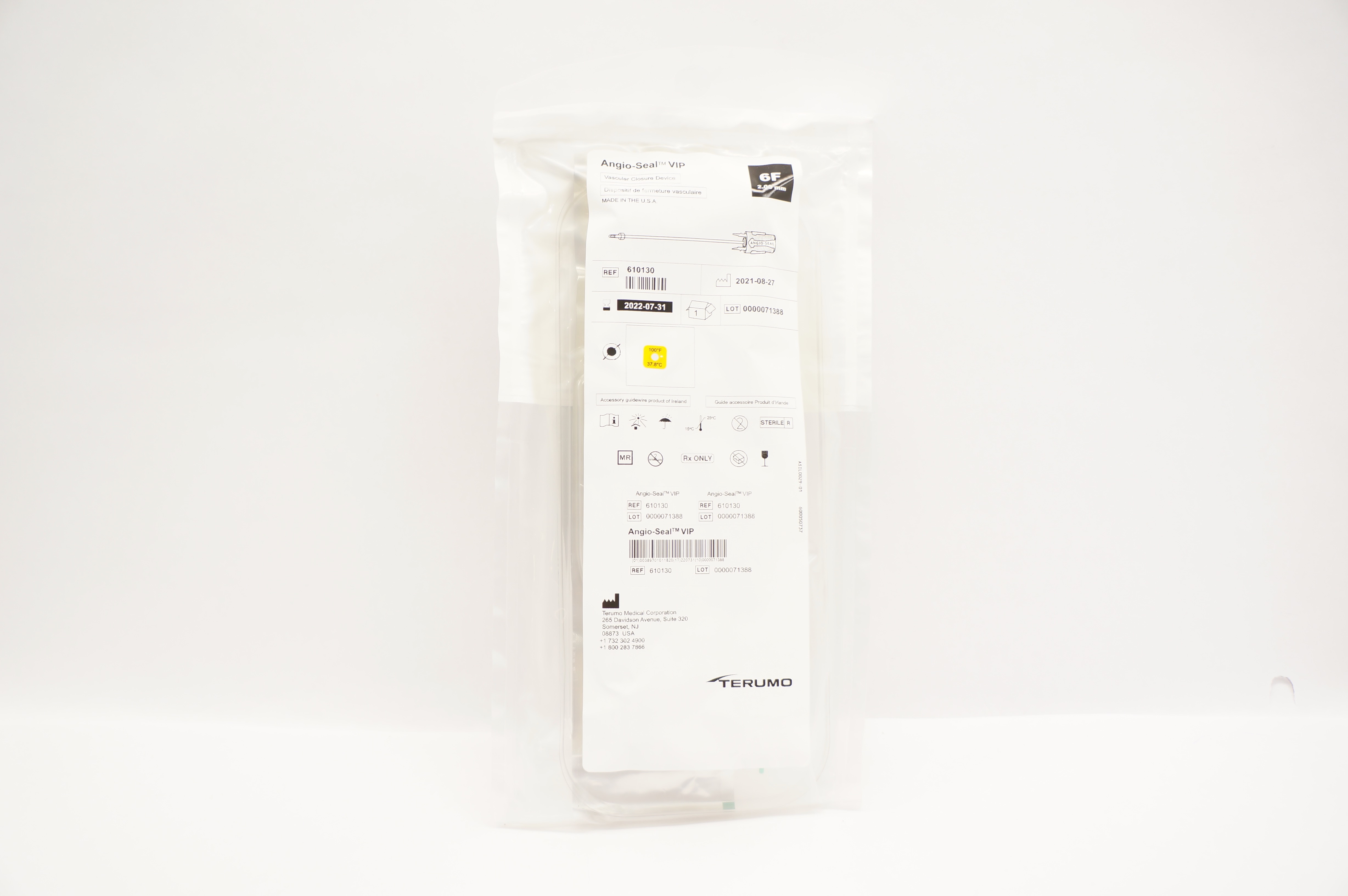 Terumo 610130 Angio-Seal VIP Vascular Closure Device 6F  (x)