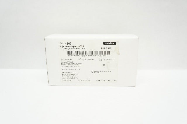 Smiths Medical 4600 Injection Adapter w/MLL 1-7/16inch, PV 0.2ml- Box ...
