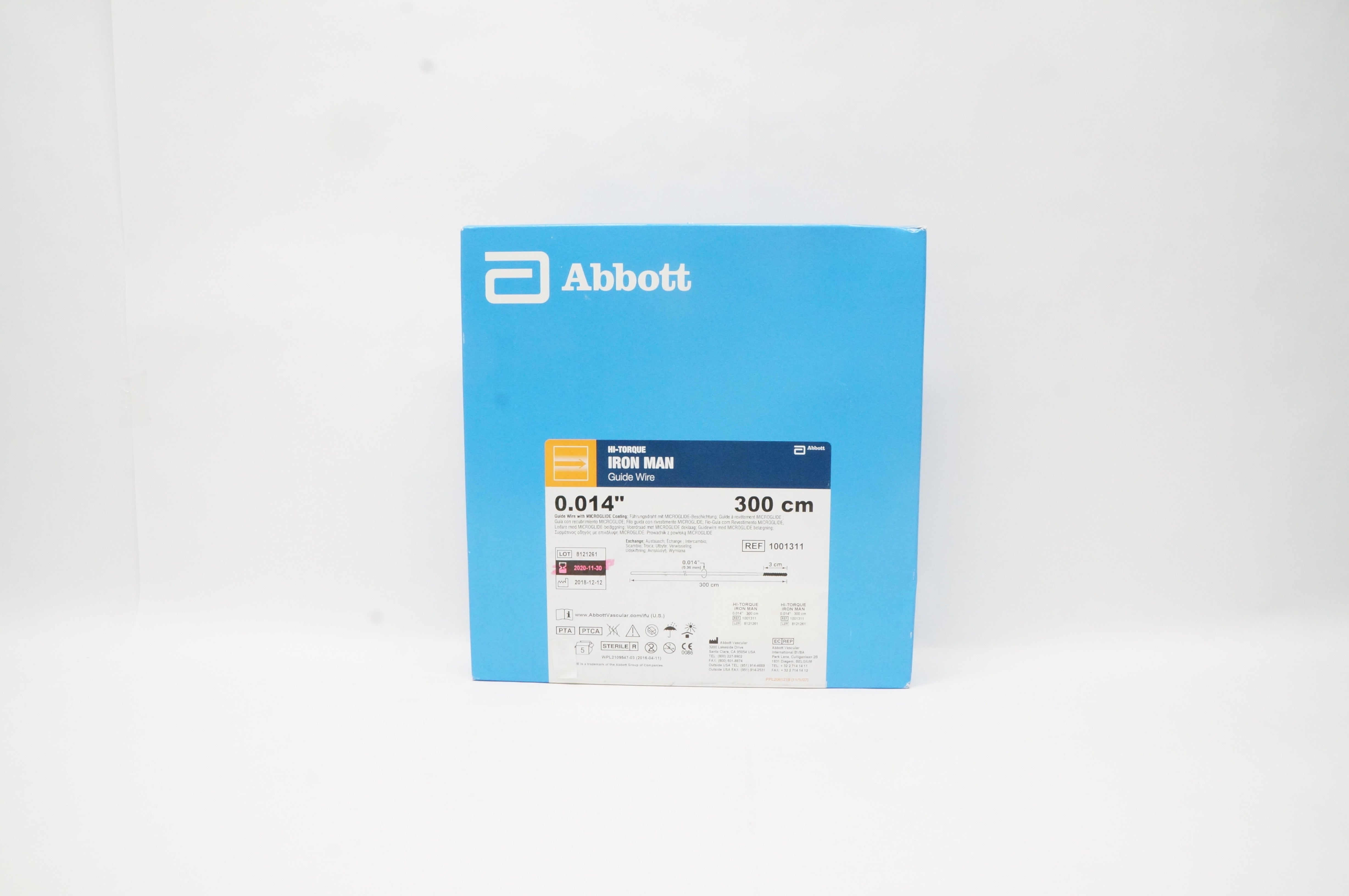 Abbott 1001311 Hi-Torque Iron Man Guide 0.014inch x 300cm (x) - Box of 5