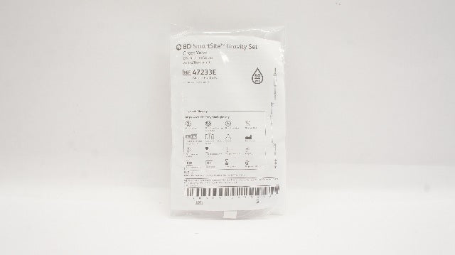 BD 47233E SmartSite Gravity Set Check Valve 104 inch x 18ml 60 drops/ml