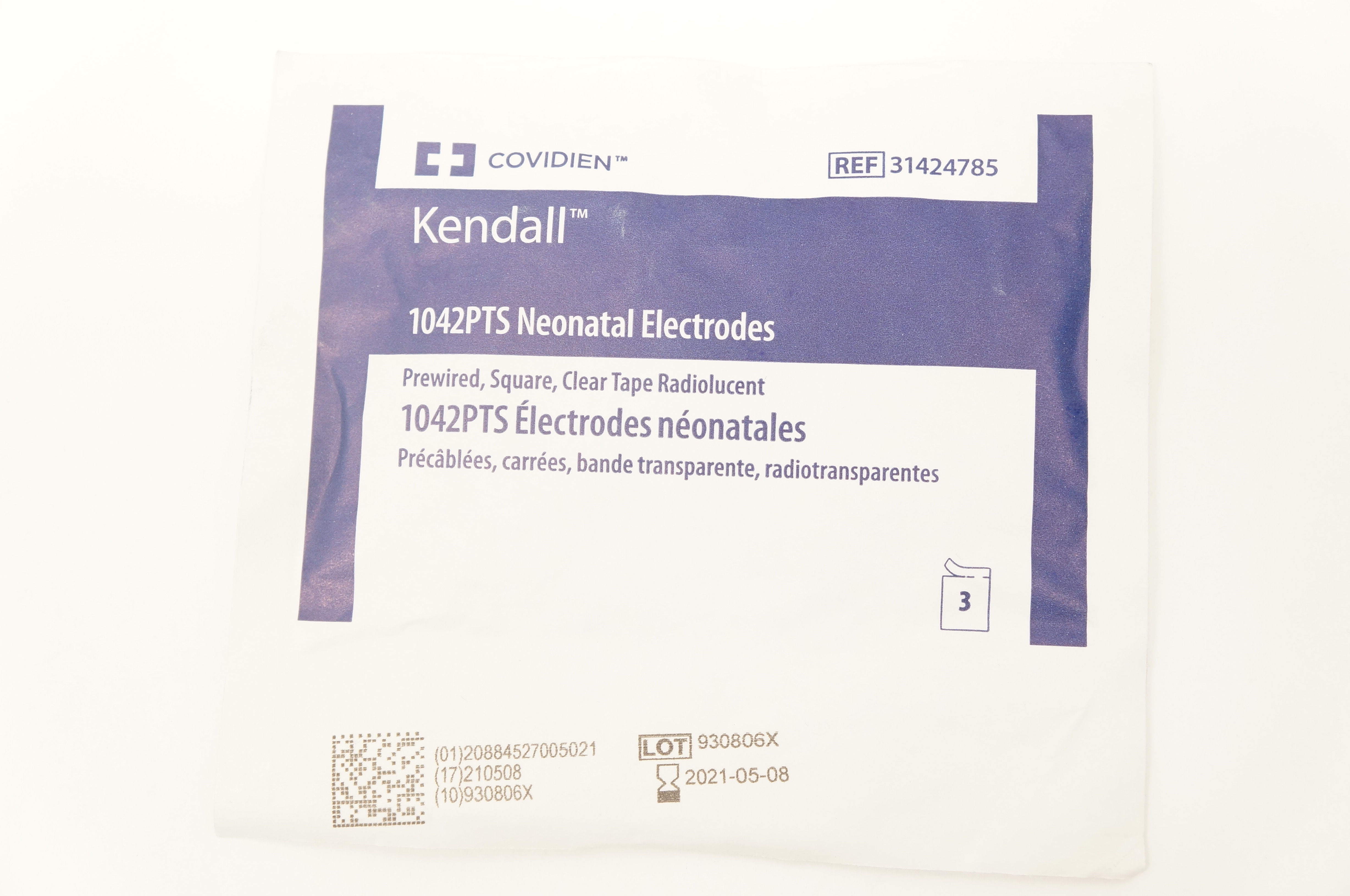 Covidien 31424785 Kendall 1042PTS Neonatal Electrodes (x) - Pack of 3