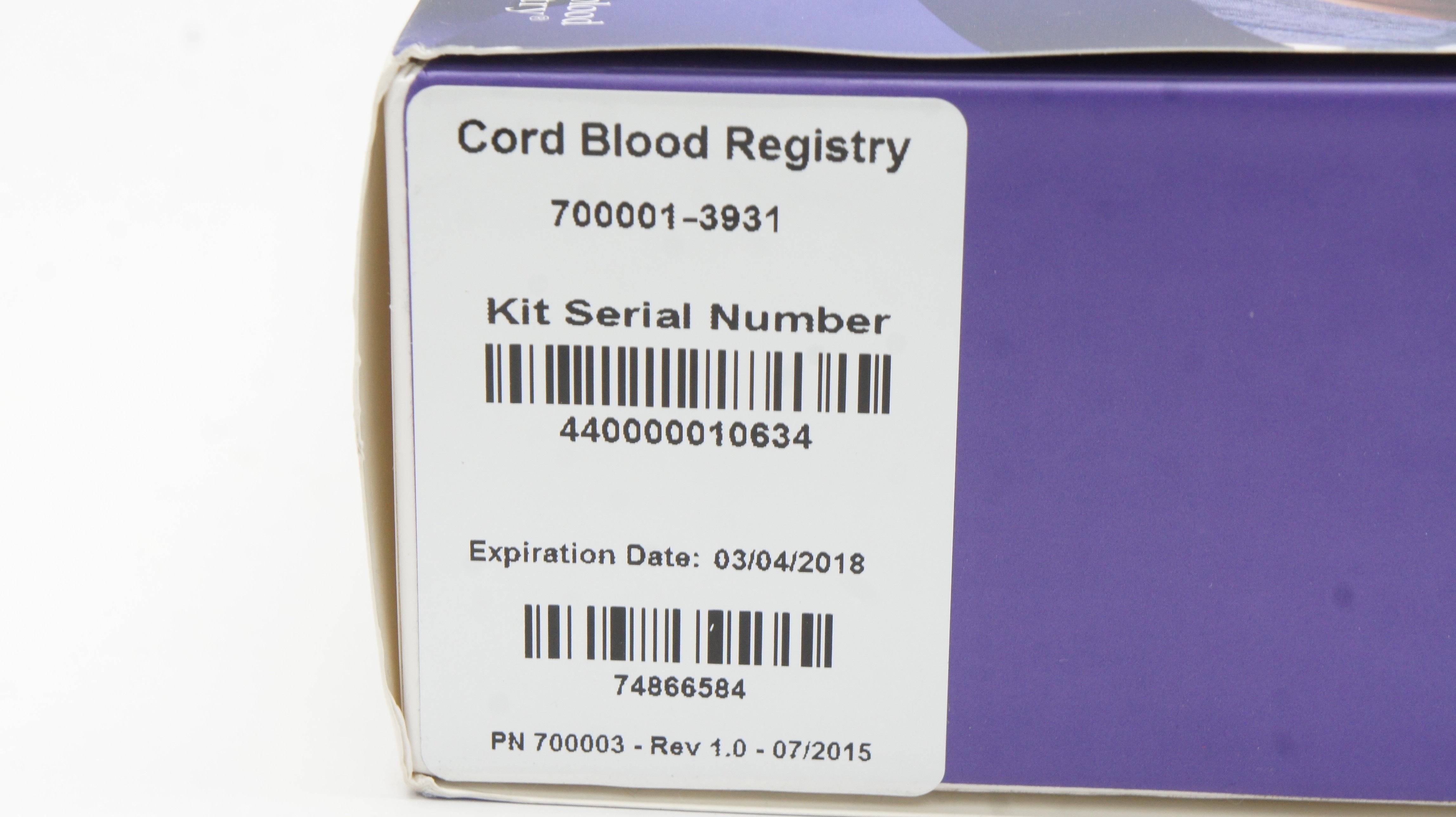 Ai Revo STEM CELL 消費期限26.1.10 ラスト1本 CBR 700001-3931 CellAdvantage Newborn Stem Cell Collection
