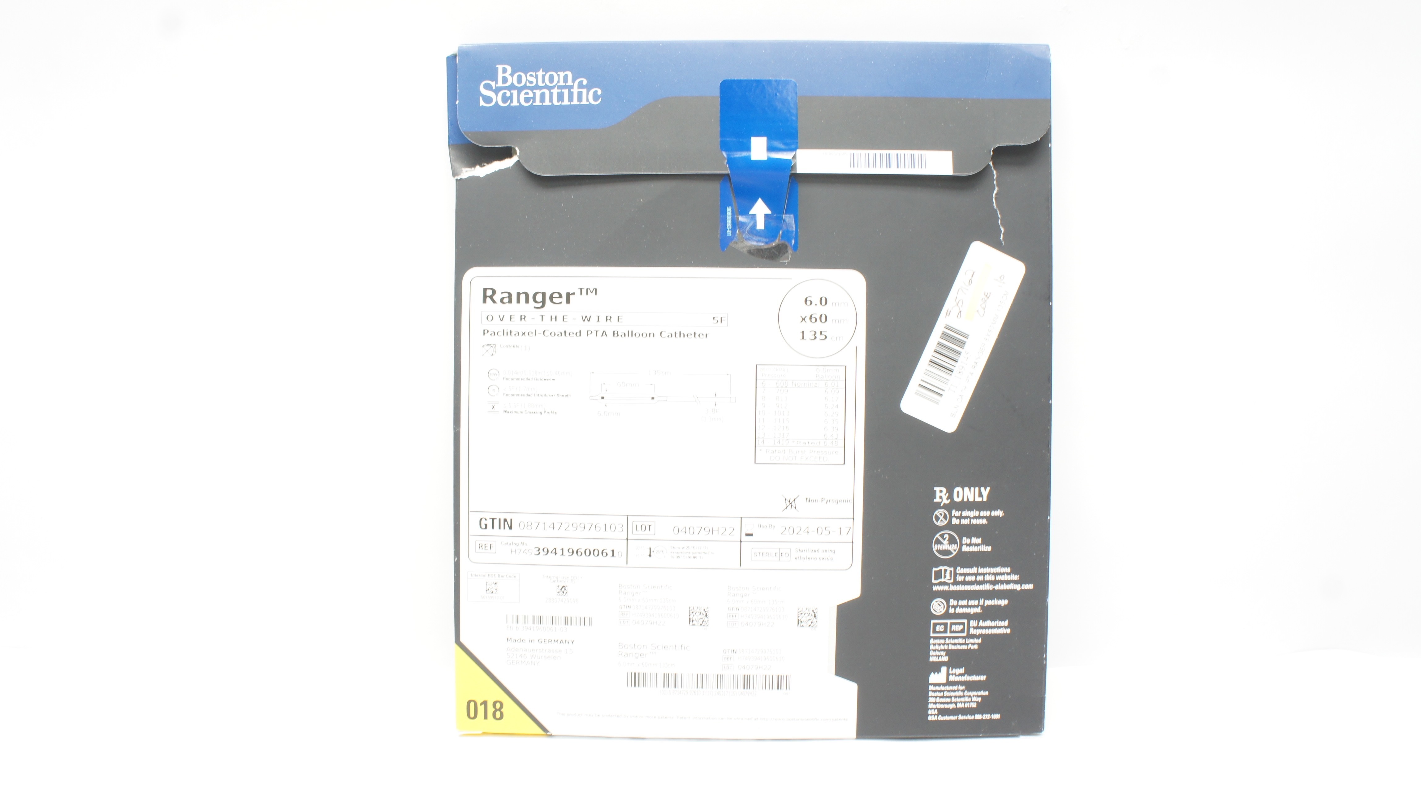 Boston Scientific 3941960061 Ranger Paclitaxel-Coated PTA Balloon Cath. (x)